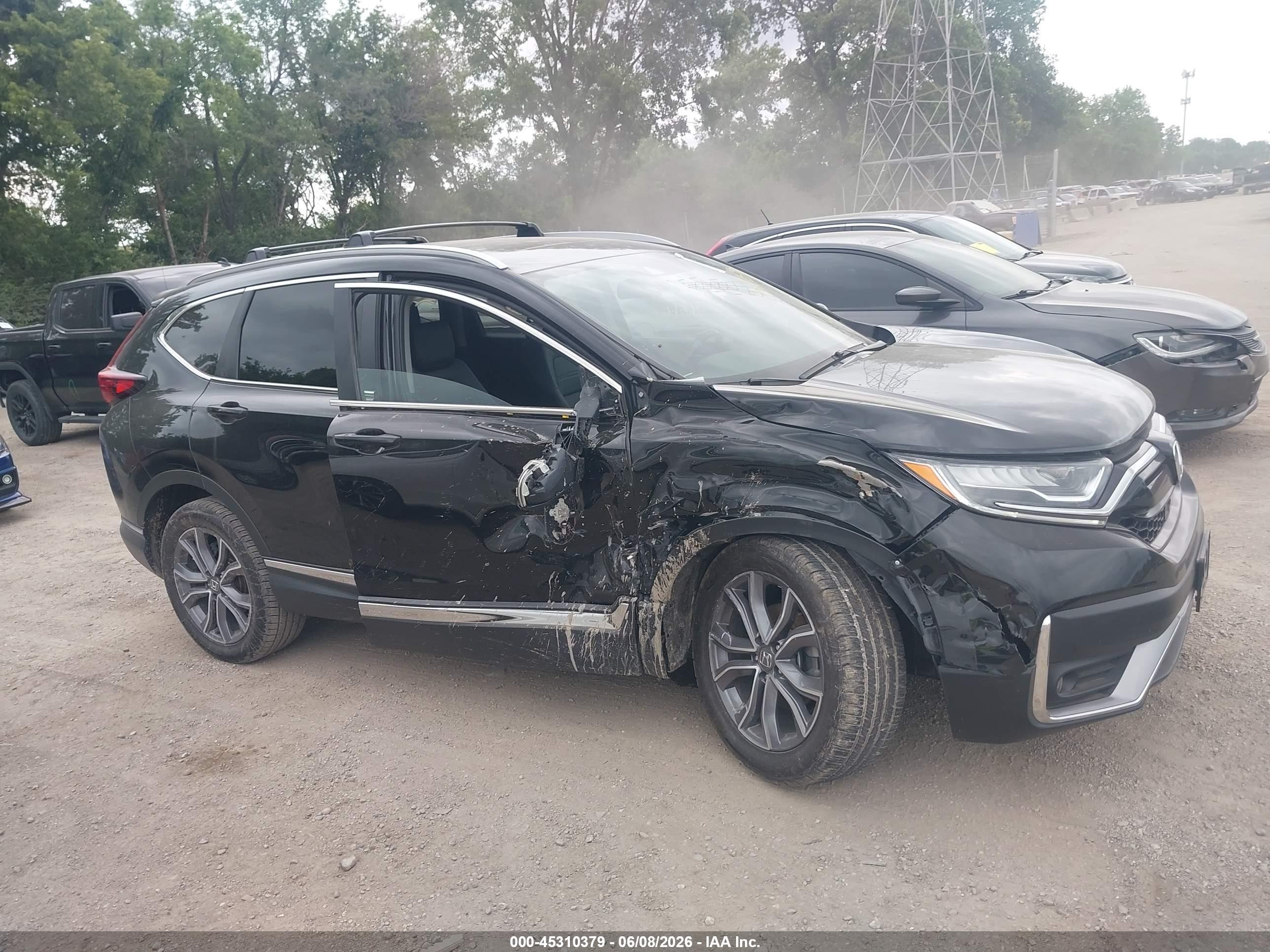 2021 Honda Cr-v Awd Touring Black vin: 2HKRW2H97MH640378