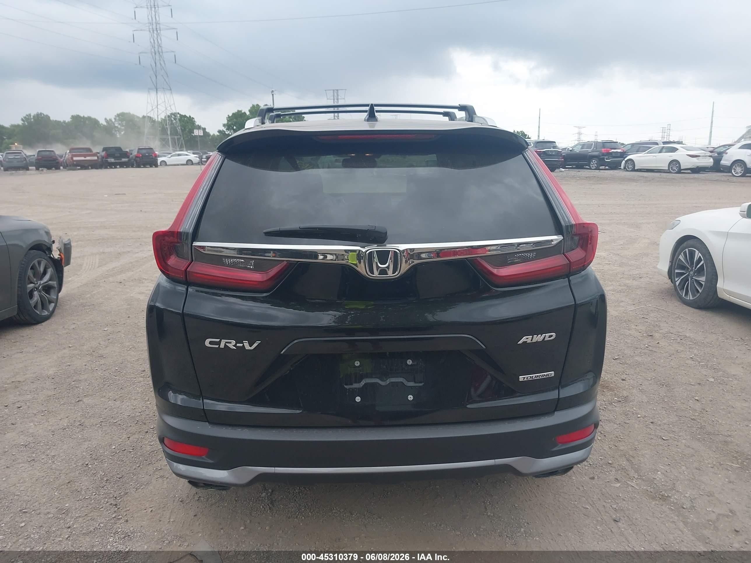 2021 Honda Cr-v Awd Touring Black vin: 2HKRW2H97MH640378
