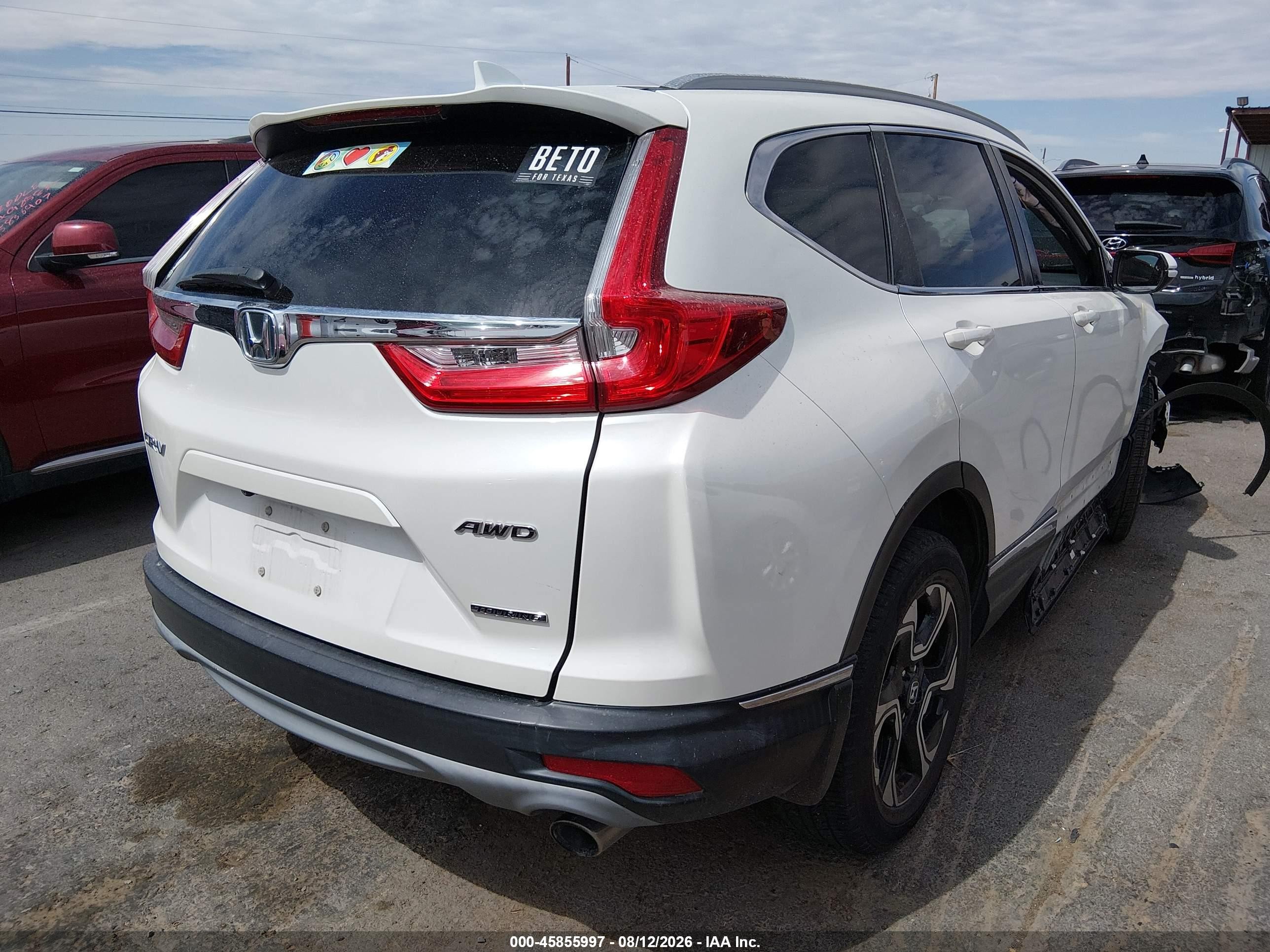 2018 Honda Cr-v Touring Белый vin: 2HKRW2H99JH648994