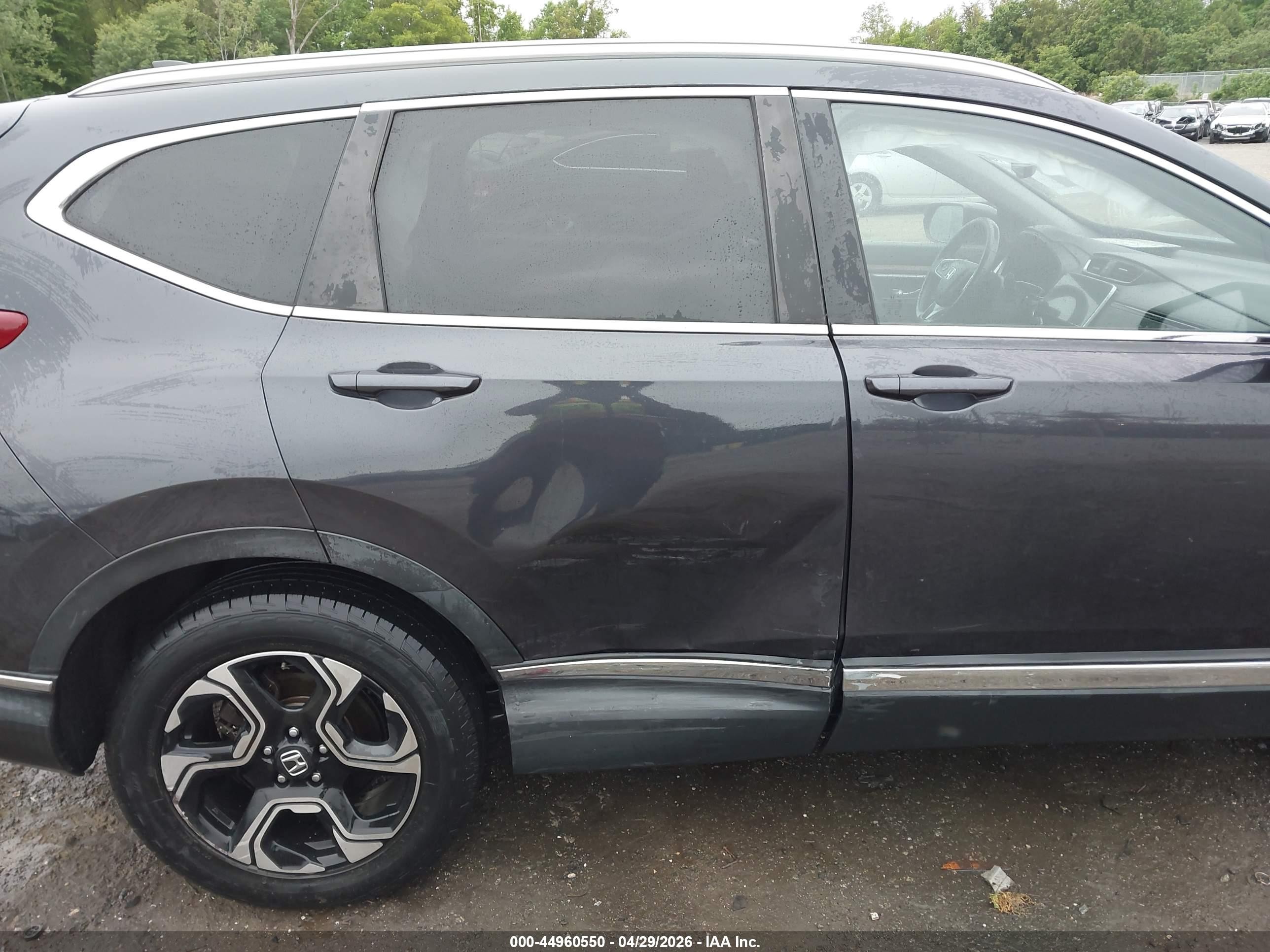 2019 Honda Cr-v Touring Серый vin: 2HKRW2H9XKH625466