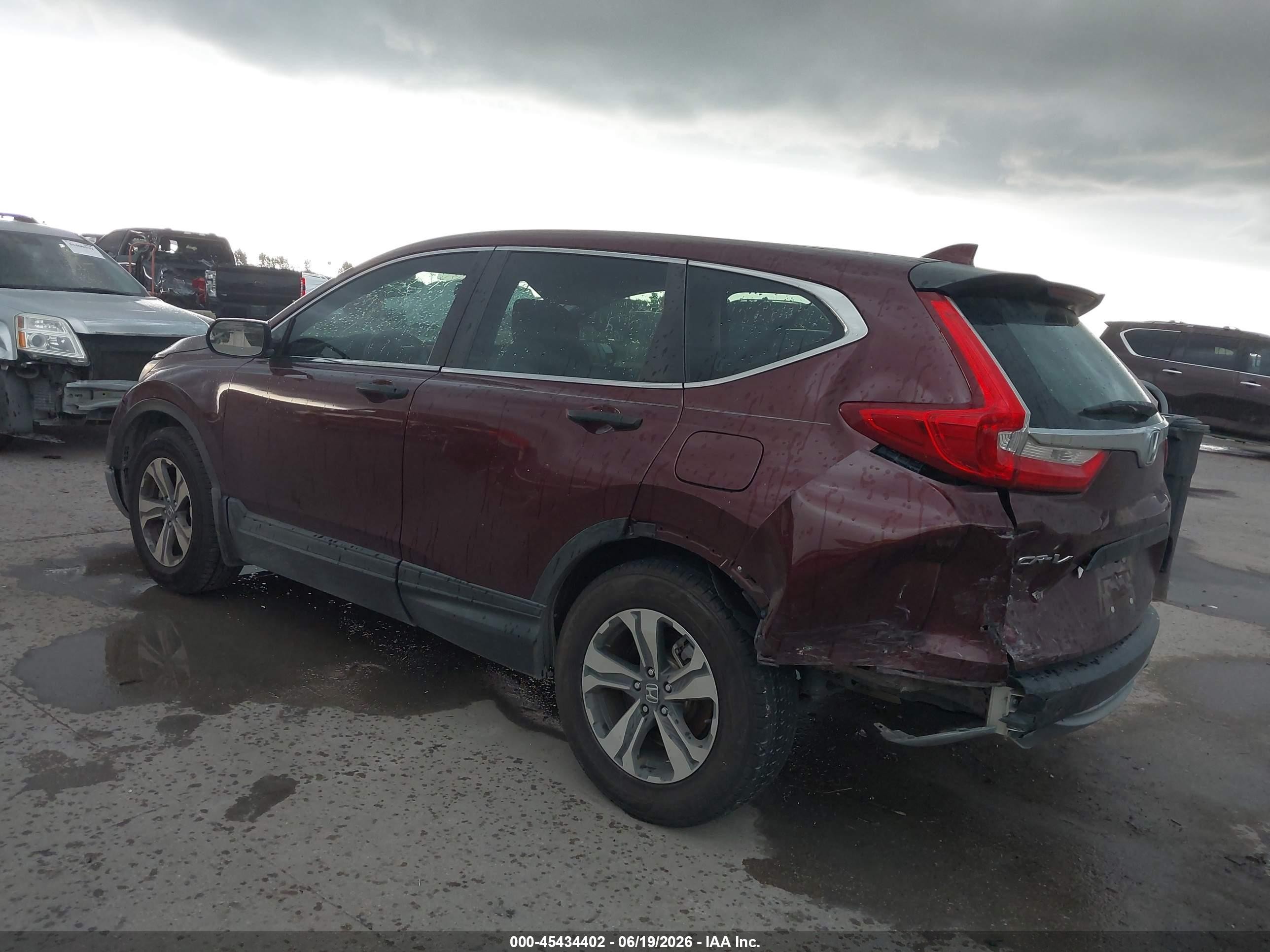 2018 Honda Cr-v Lx Бордовый vin: 2HKRW5H39JH415582