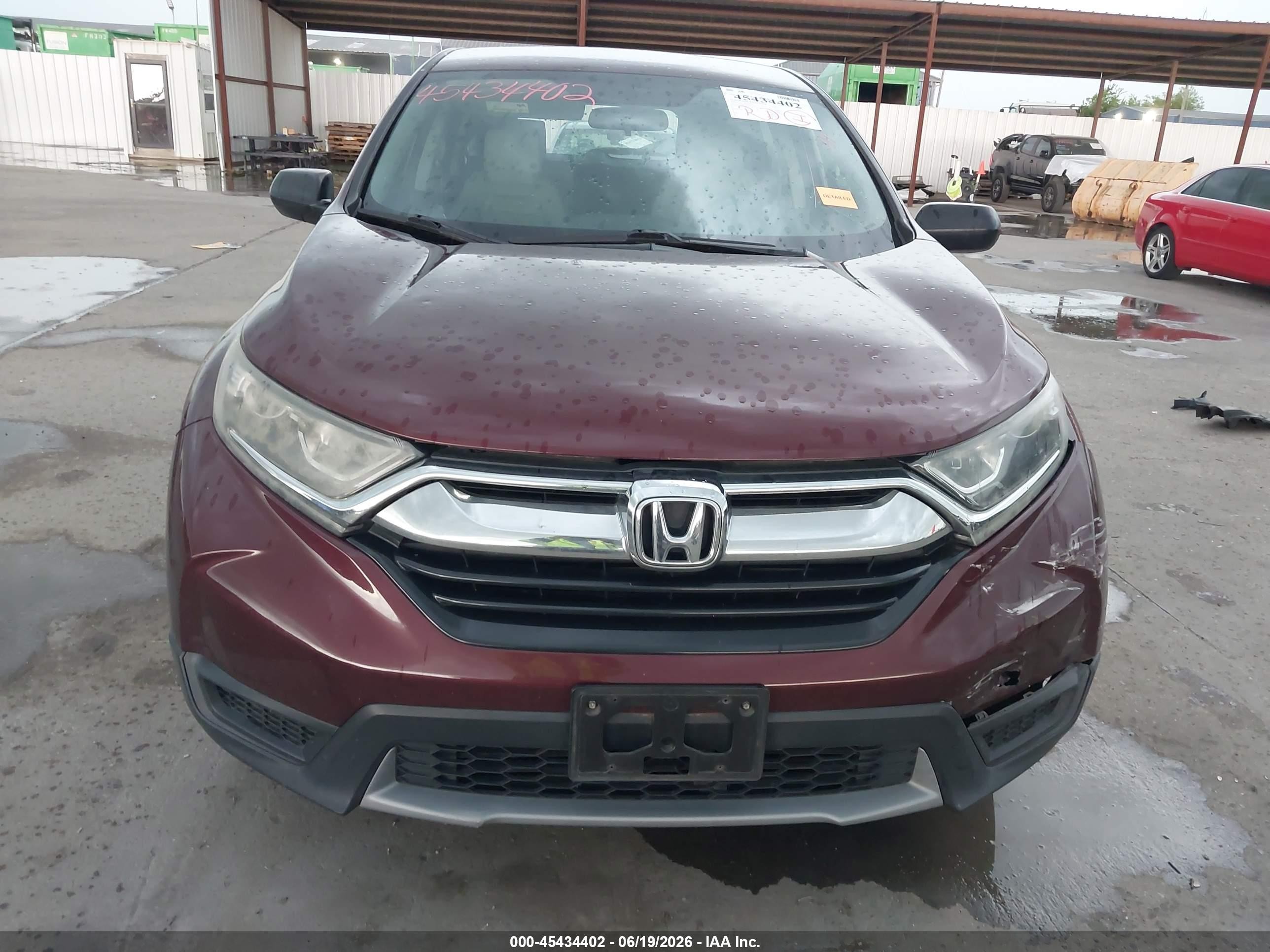 2018 Honda Cr-v Lx Бордовый vin: 2HKRW5H39JH415582