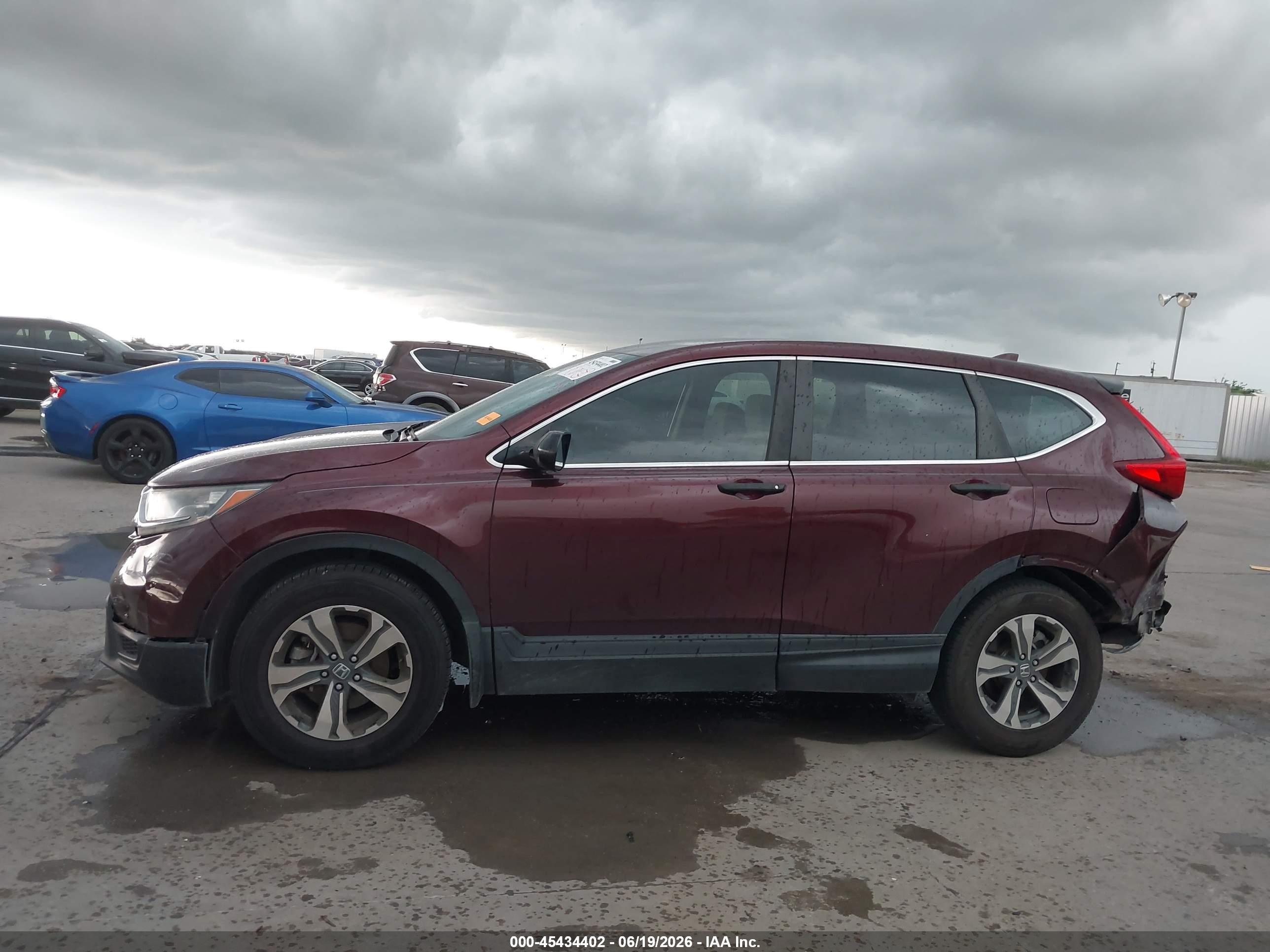 2018 Honda Cr-v Lx Бордовый vin: 2HKRW5H39JH415582