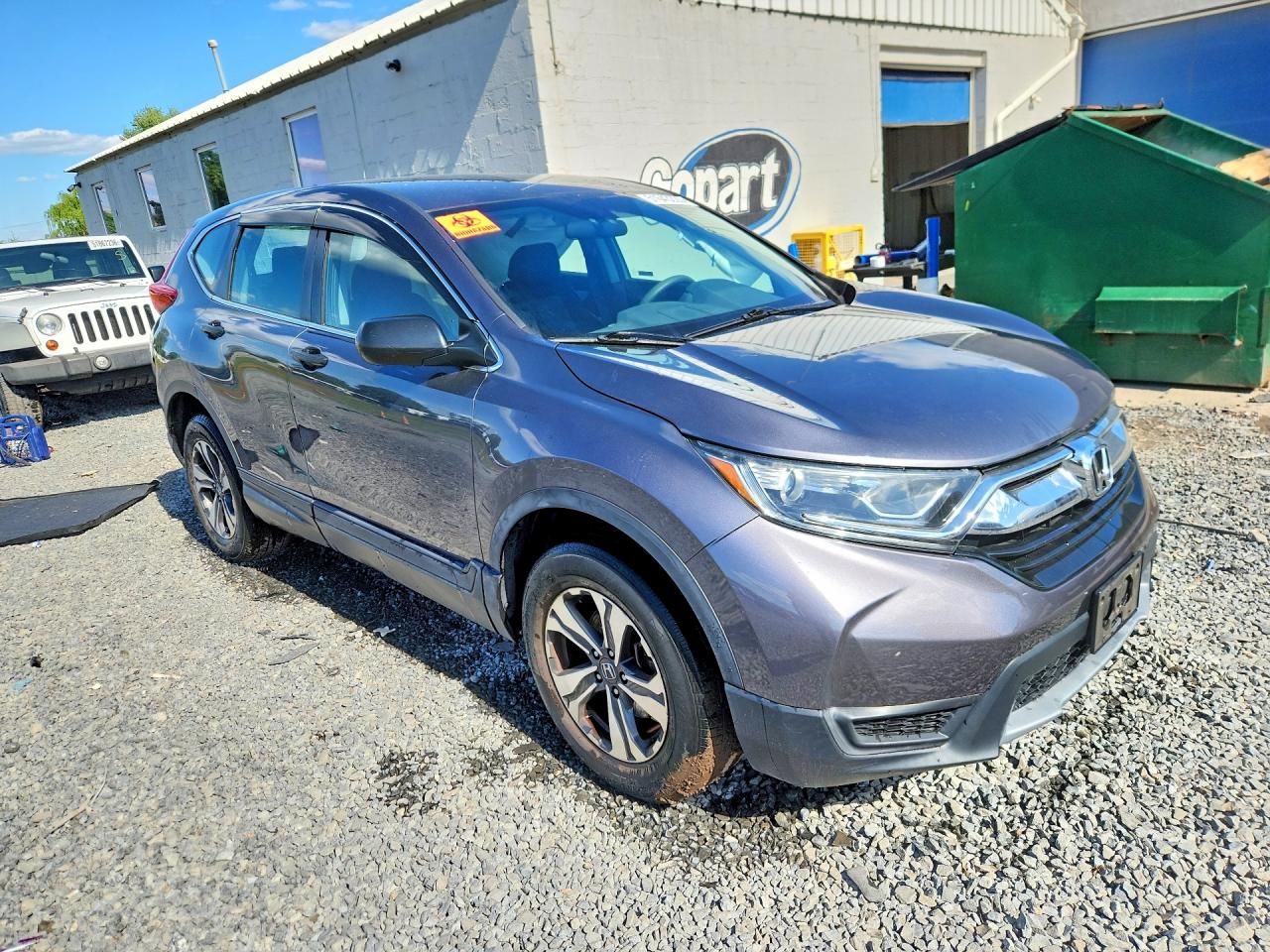 2019 Honda Cr-v Lx Gray vin: 2HKRW6H35KH200112