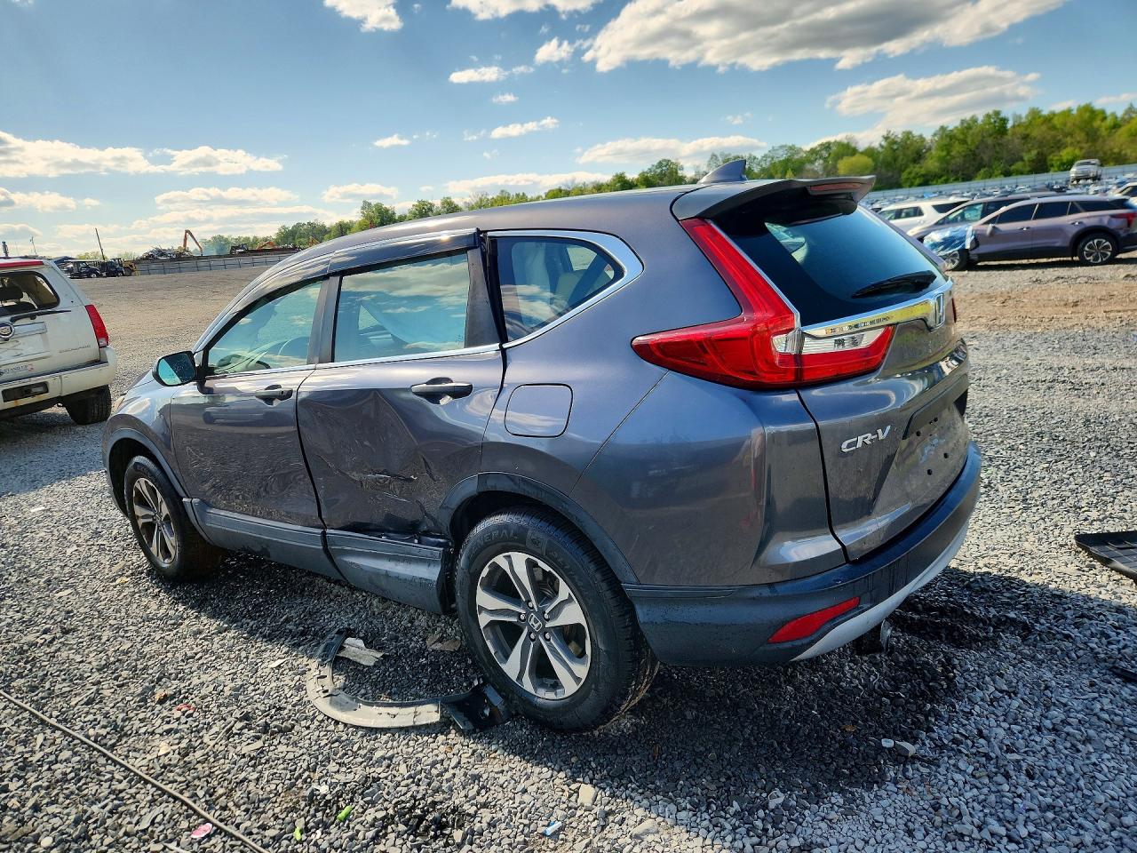 2019 Honda Cr-v Lx Gray vin: 2HKRW6H35KH200112