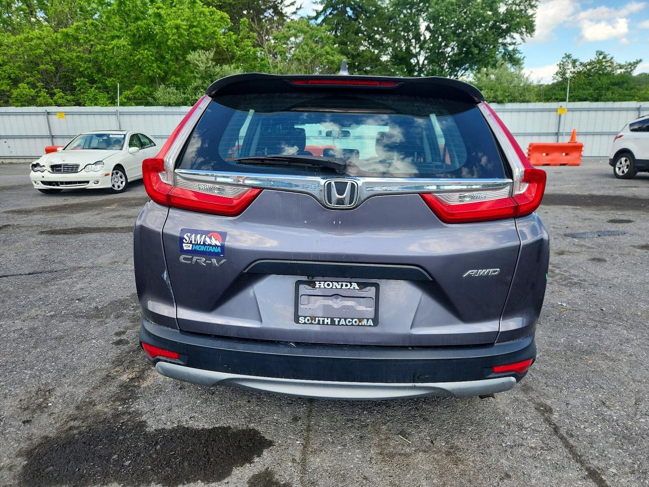 2018 Honda Cr-v Lx Gray vin: 2HKRW6H37JH202412