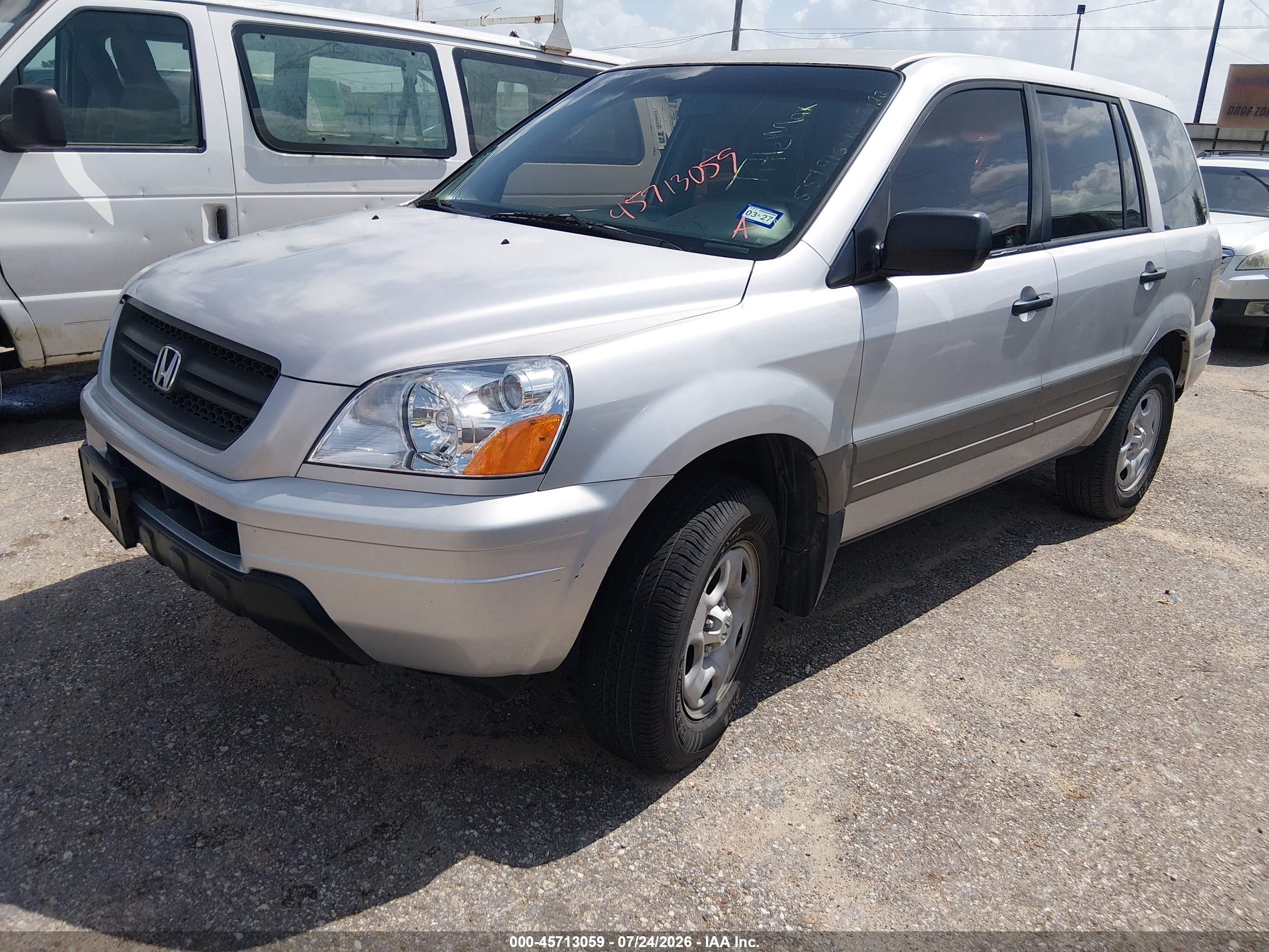 2005 Honda Pilot Lx Серебряный vin: 2HKYF18105H551916