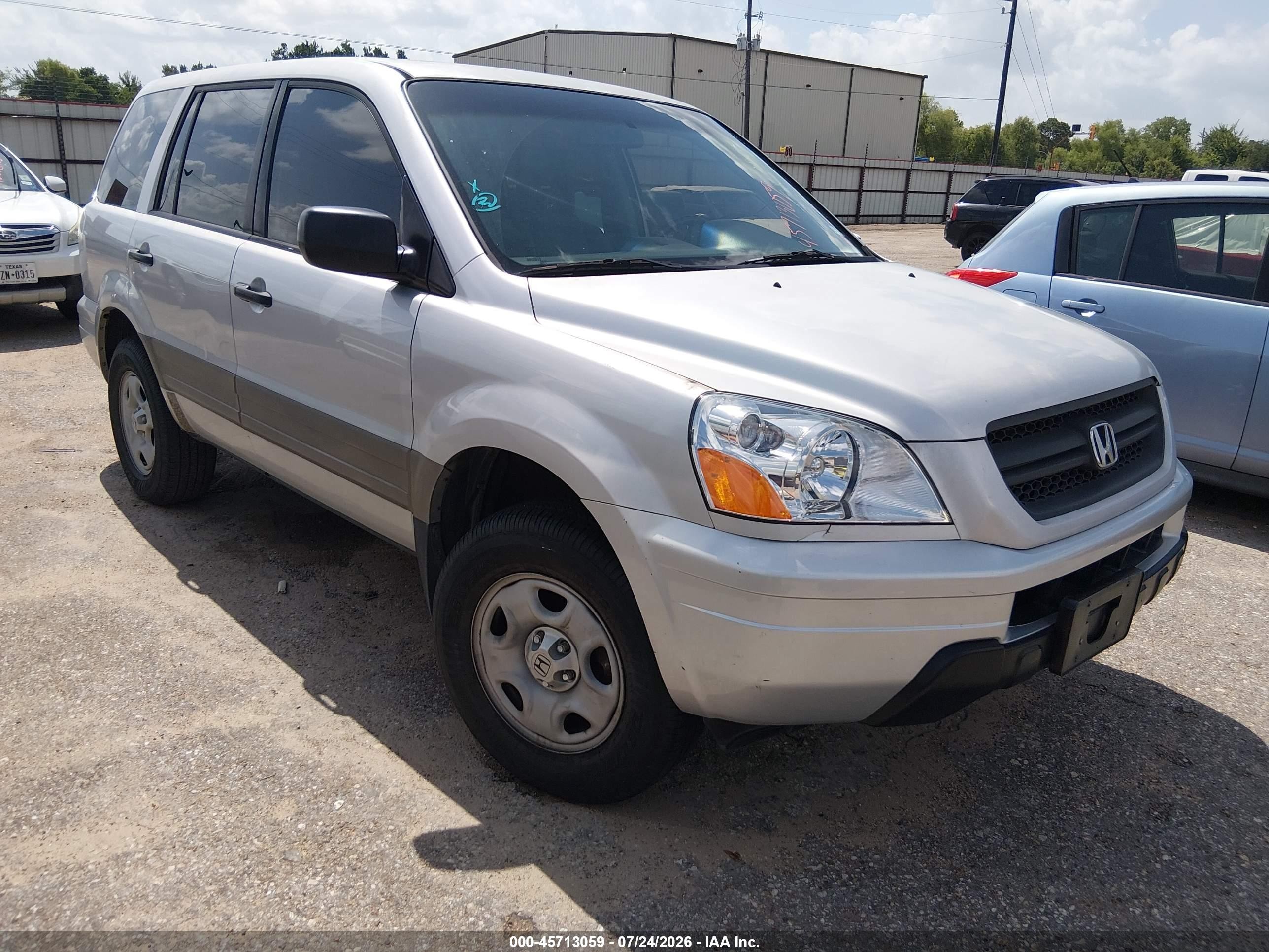 2005 Honda Pilot Lx Серебряный vin: 2HKYF18105H551916