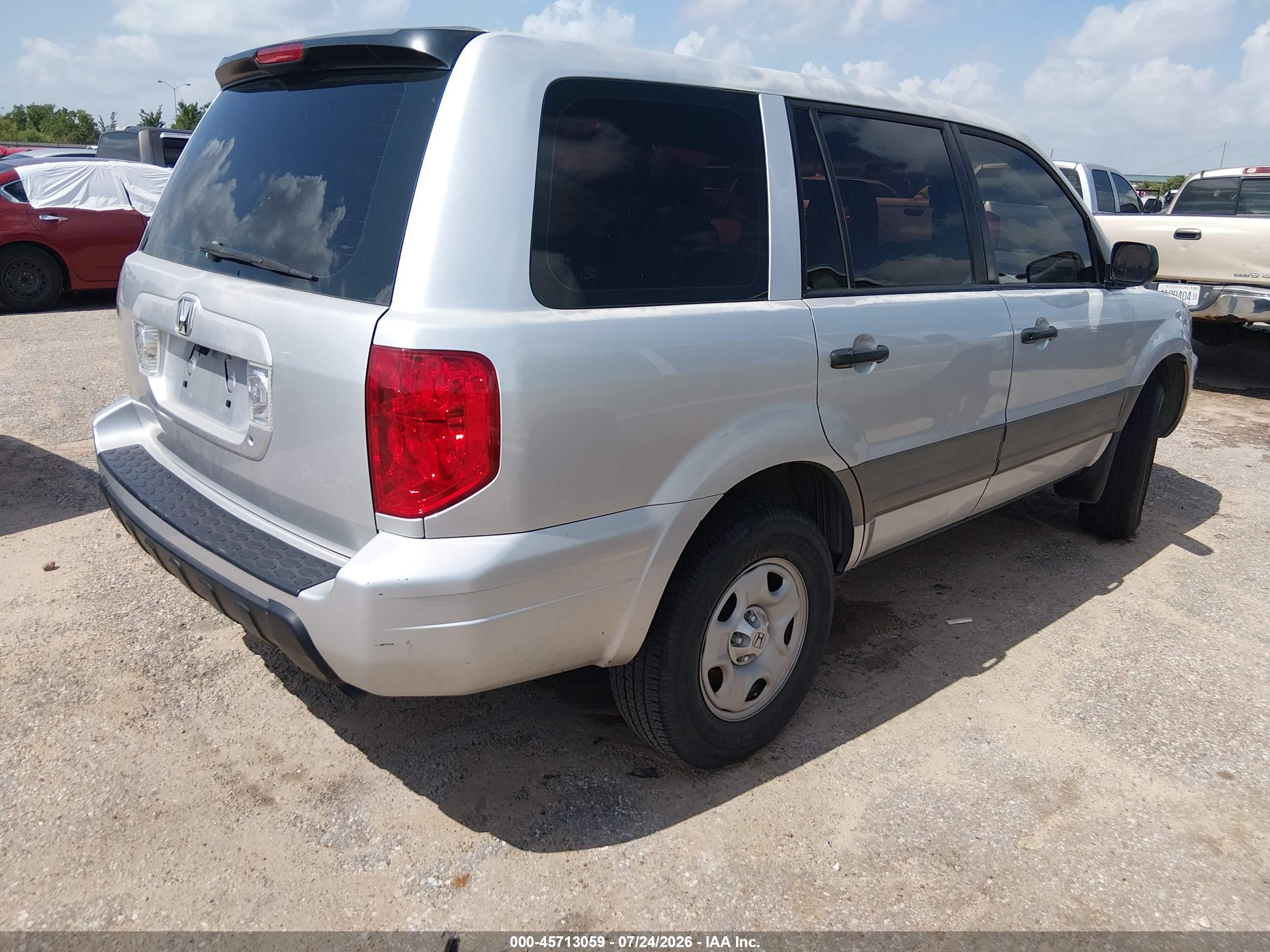 2005 Honda Pilot Lx Серебряный vin: 2HKYF18105H551916