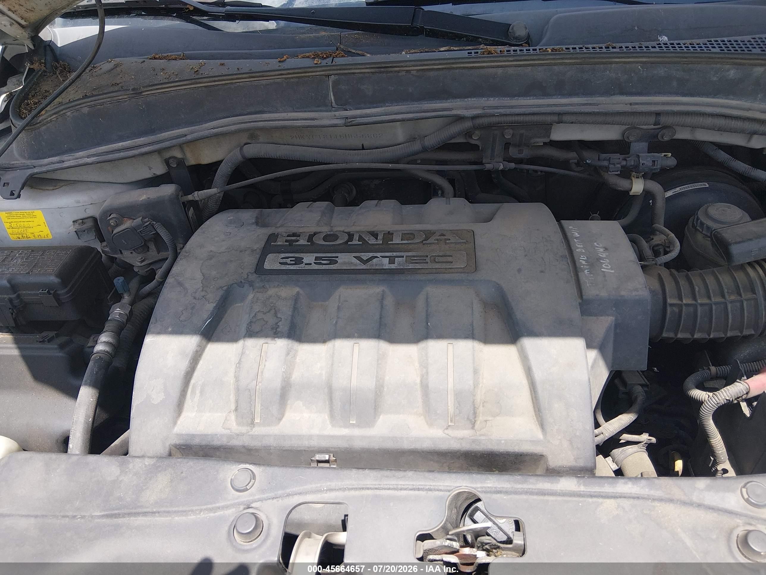 2005 Honda Pilot Lx Gray vin: 2HKYF18115H555862