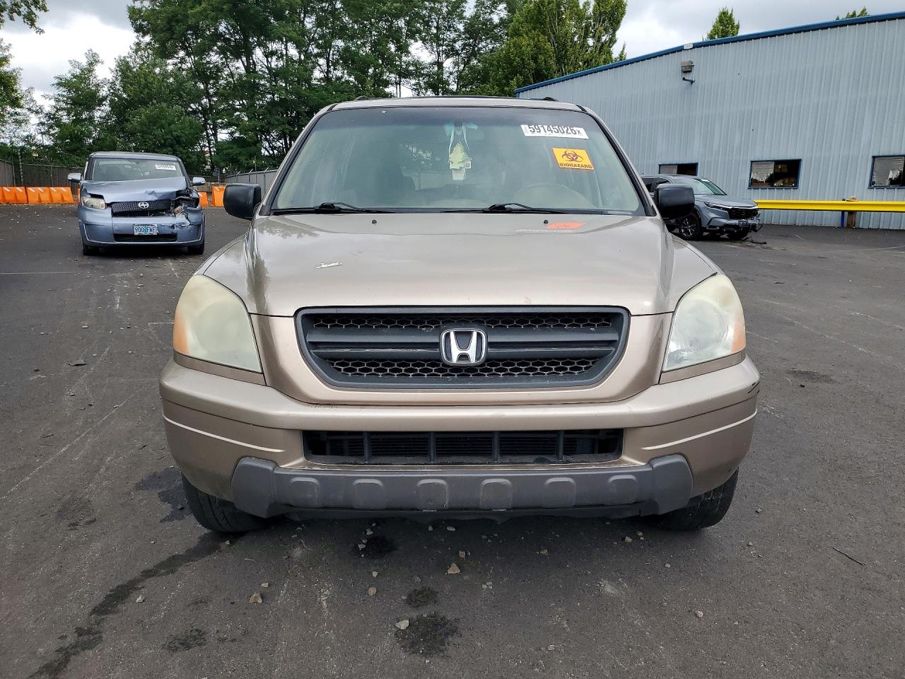 2003 Honda Pilot Lx Beige vin: 2HKYF18123H562901