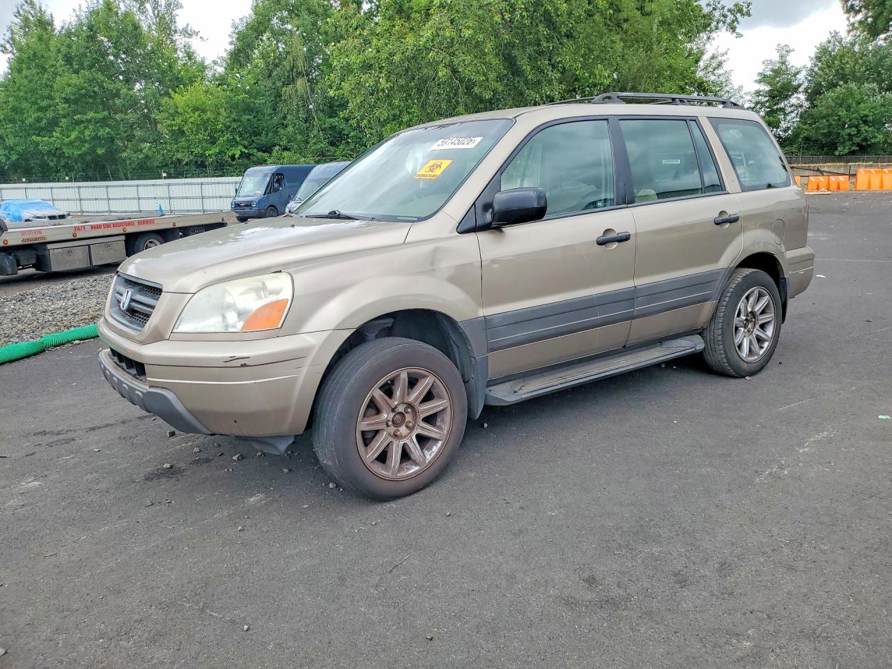 2003 Honda Pilot Lx Beige vin: 2HKYF18123H562901