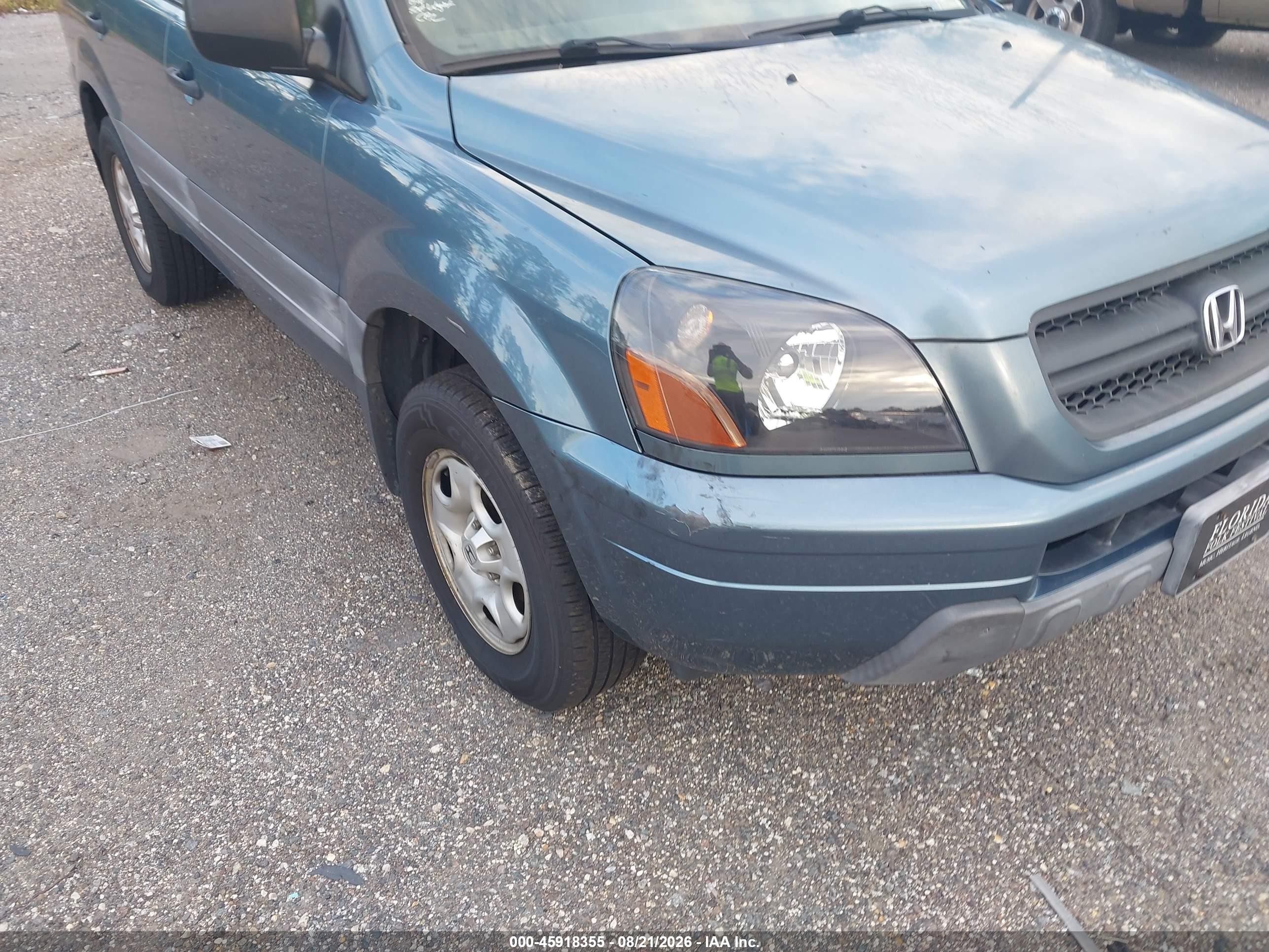 2005 Honda Pilot Lx Green vin: 2HKYF18125H547561