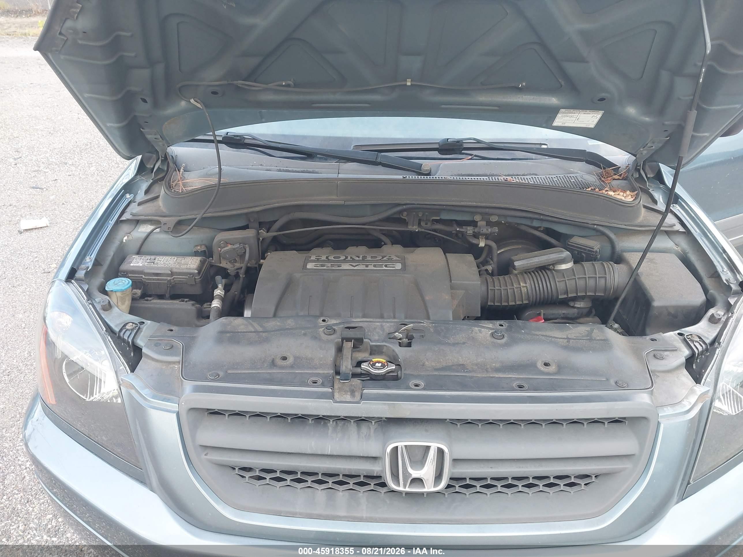 2005 Honda Pilot Lx Green vin: 2HKYF18125H547561