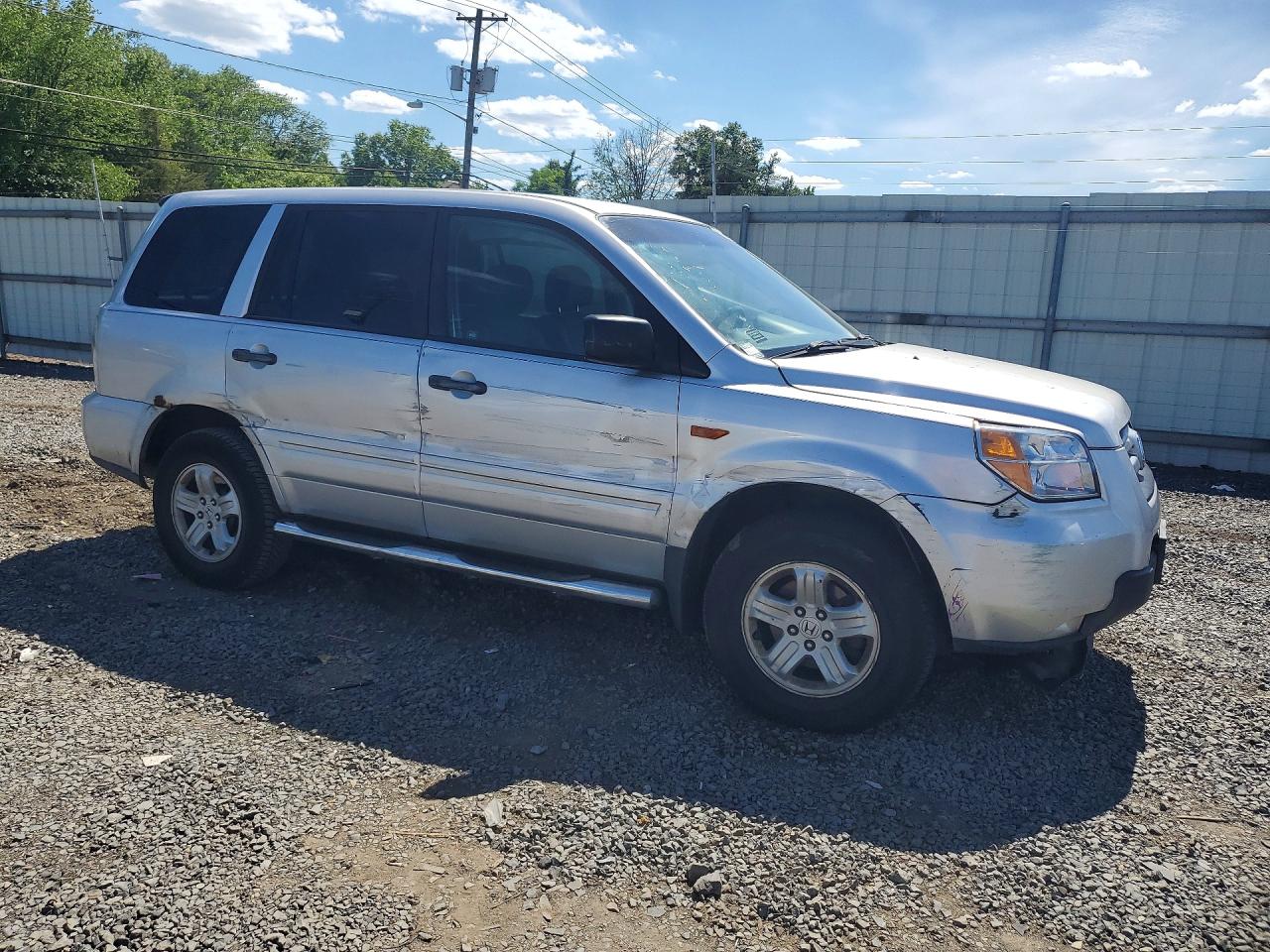 2006 Honda Pilot Lx Silver vin: 2HKYF18126H501245
