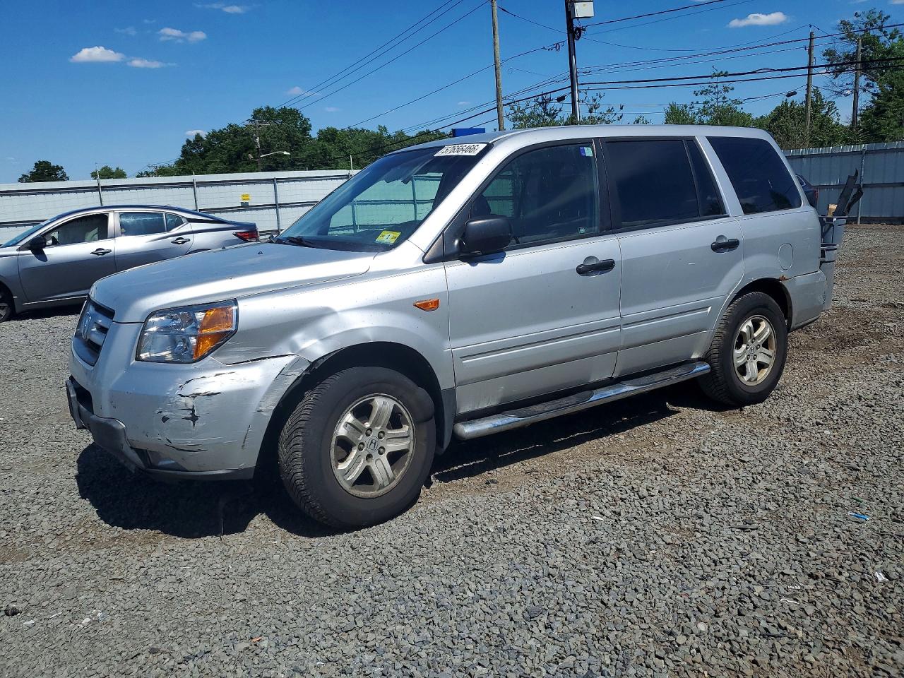 2006 Honda Pilot Lx Silver vin: 2HKYF18126H501245