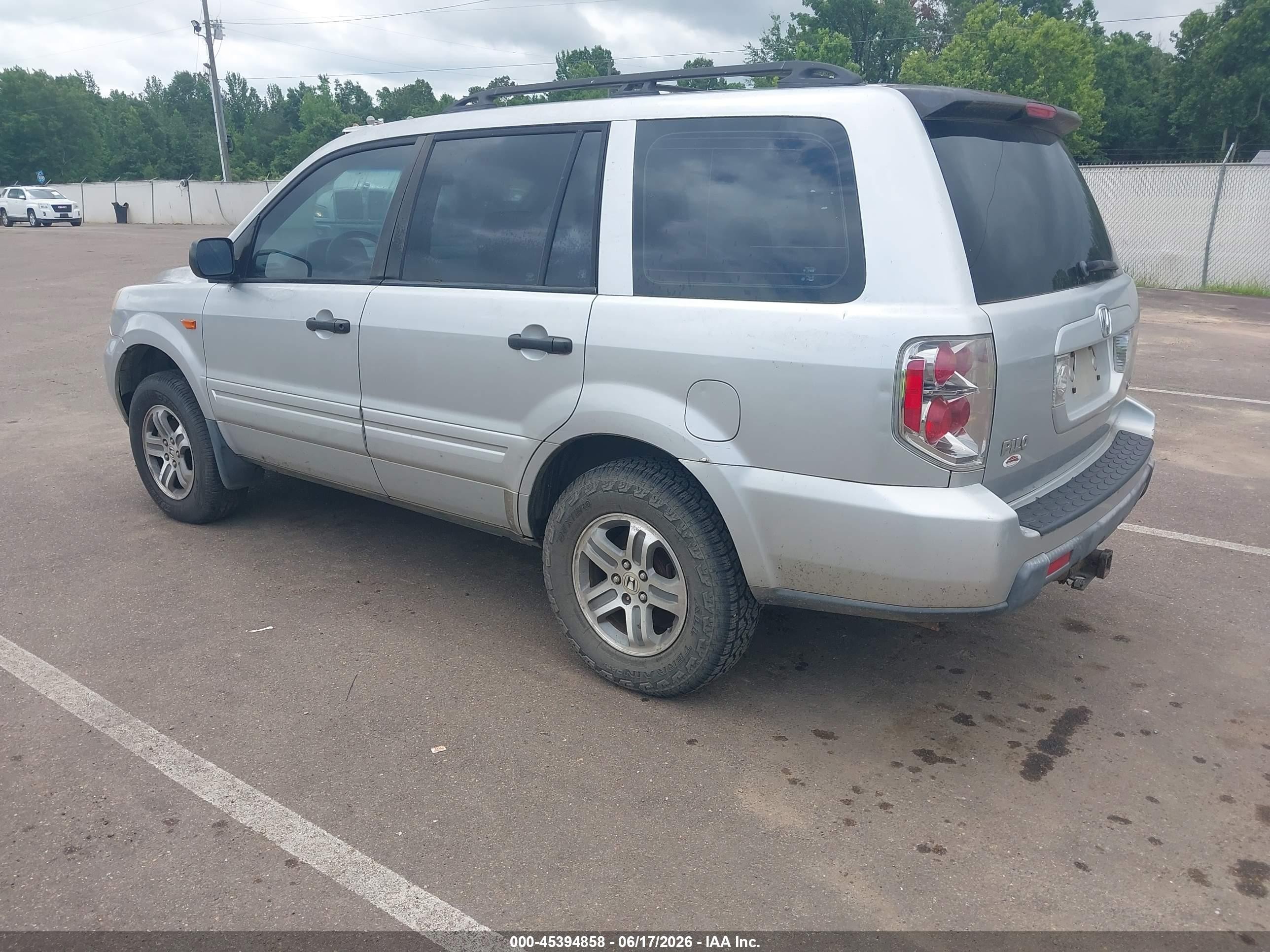 2006 Honda Pilot Lx Gray vin: 2HKYF18126H520894
