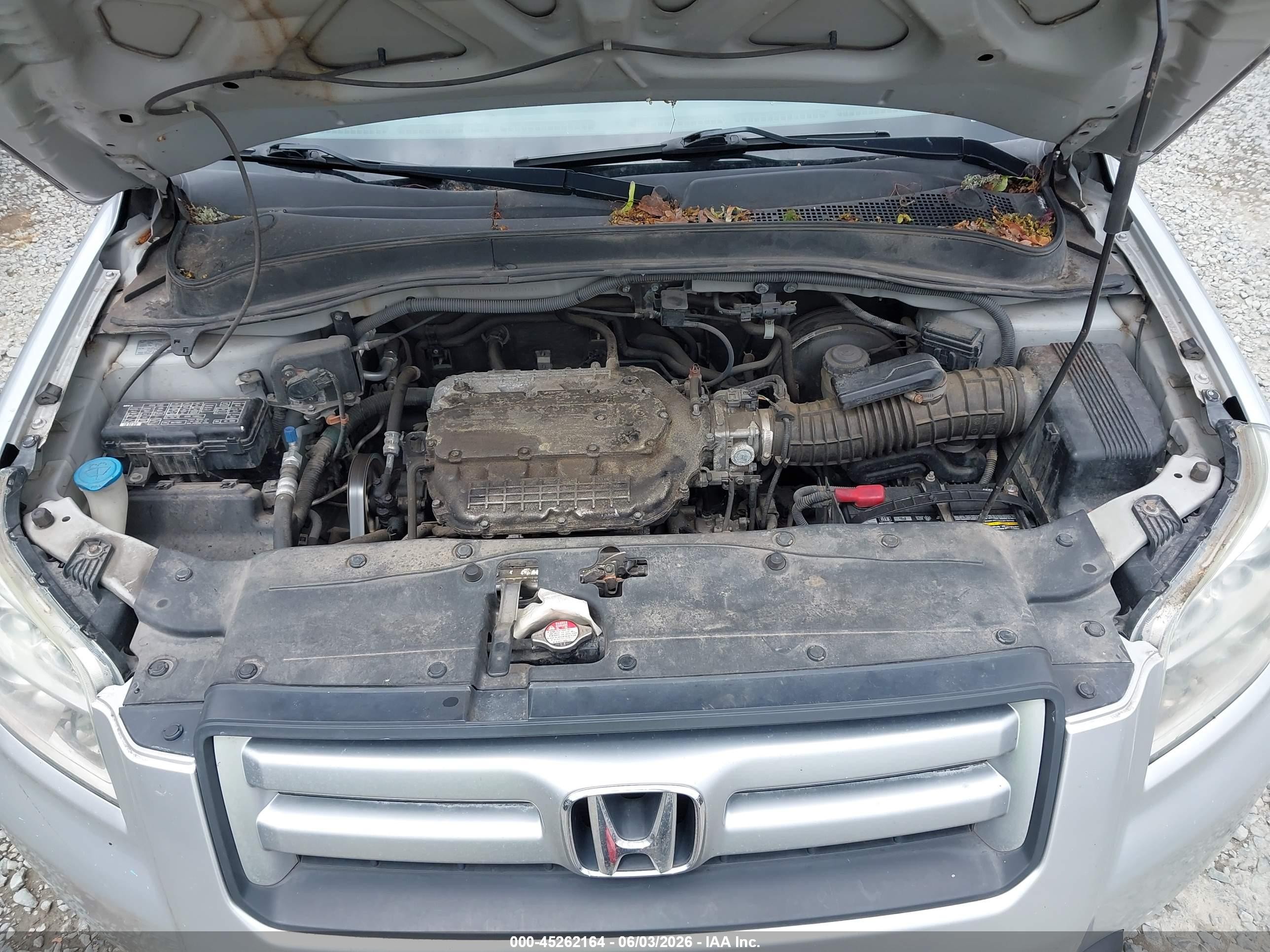 2006 Honda Pilot Lx Silver vin: 2HKYF18126H538618