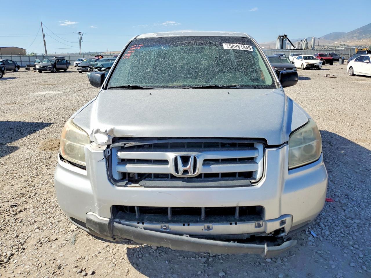 2007 Honda Pilot Lx Silver vin: 2HKYF18137H518864