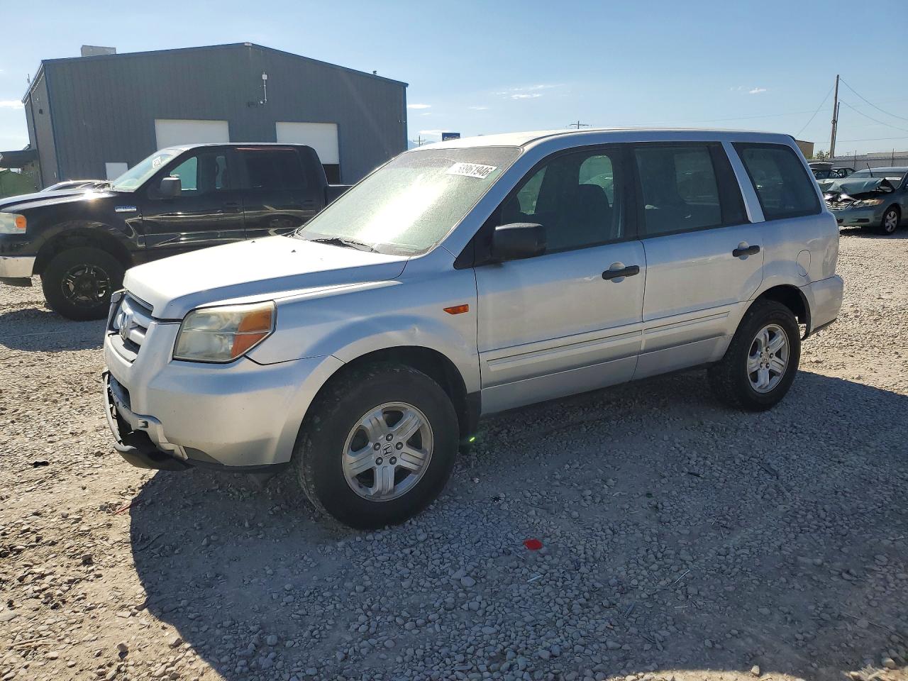 2007 Honda Pilot Lx Silver vin: 2HKYF18137H518864