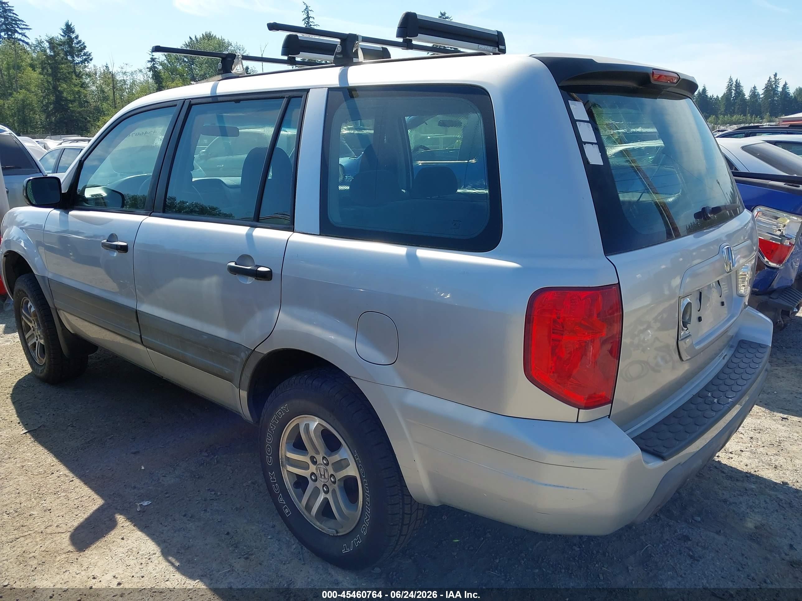 2003 Honda Pilot Lx Silver vin: 2HKYF18143H501422