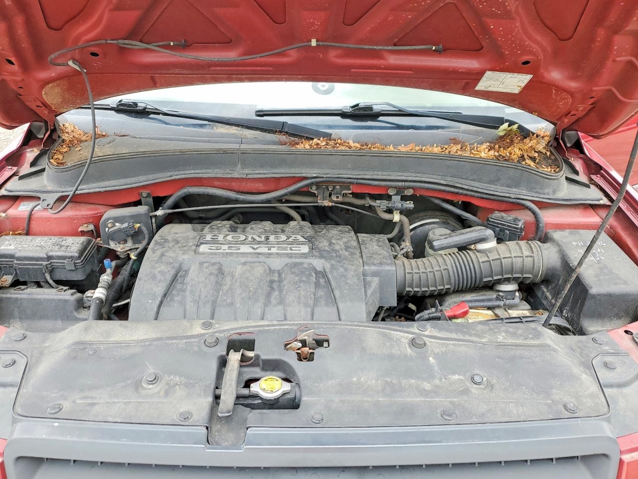 2005 Honda Pilot Lx Red vin: 2HKYF18145H551546