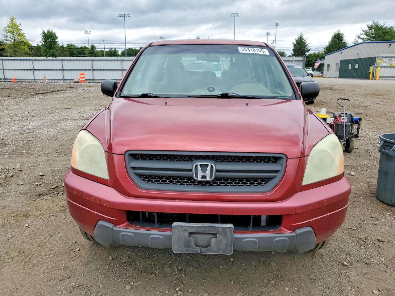 2005 Honda Pilot Lx Red vin: 2HKYF18145H551546