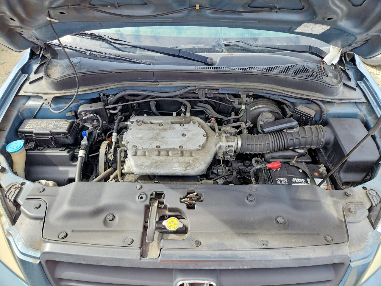 2005 Honda Pilot Lx Blue vin: 2HKYF18145H557606