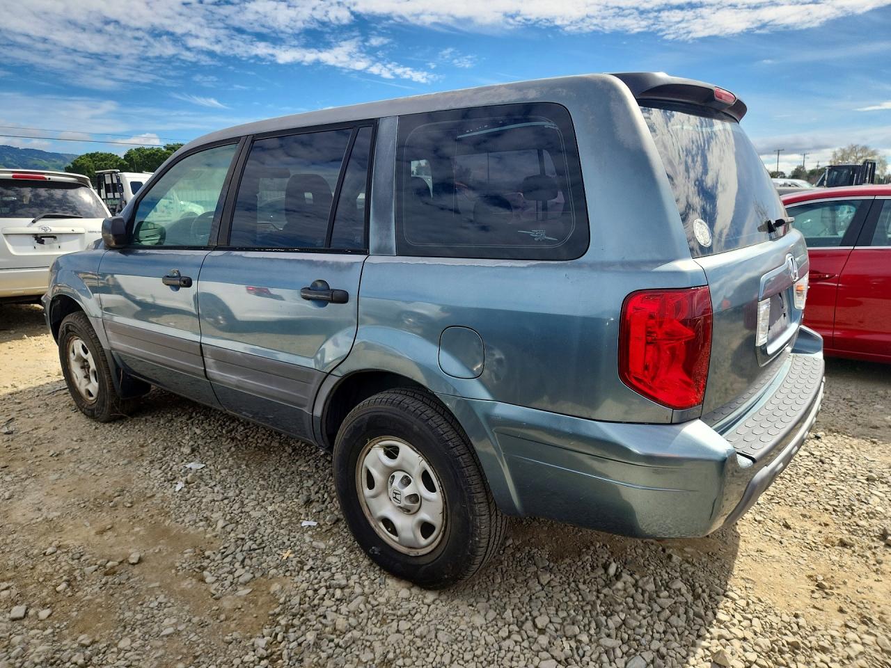 2005 Honda Pilot Lx Blue vin: 2HKYF18145H557606