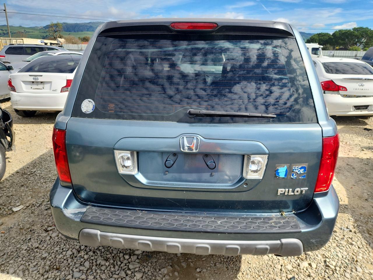 2005 Honda Pilot Lx Blue vin: 2HKYF18145H557606
