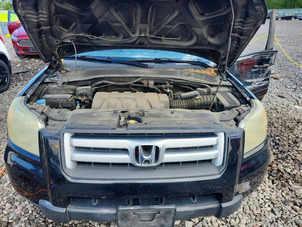 2006 Honda Pilot Lx Black vin: 2HKYF18146H549104