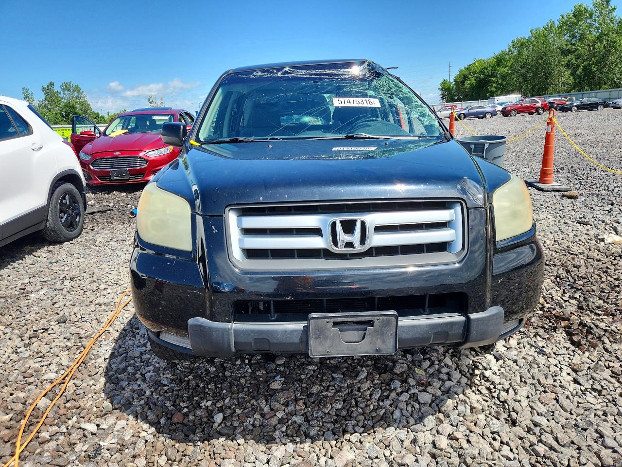 2006 Honda Pilot Lx Black vin: 2HKYF18146H549104