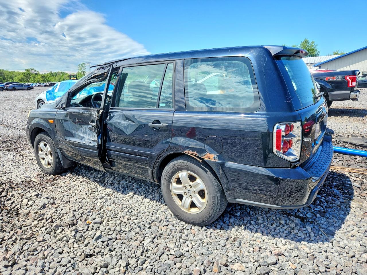 2006 Honda Pilot Lx Black vin: 2HKYF18146H549104