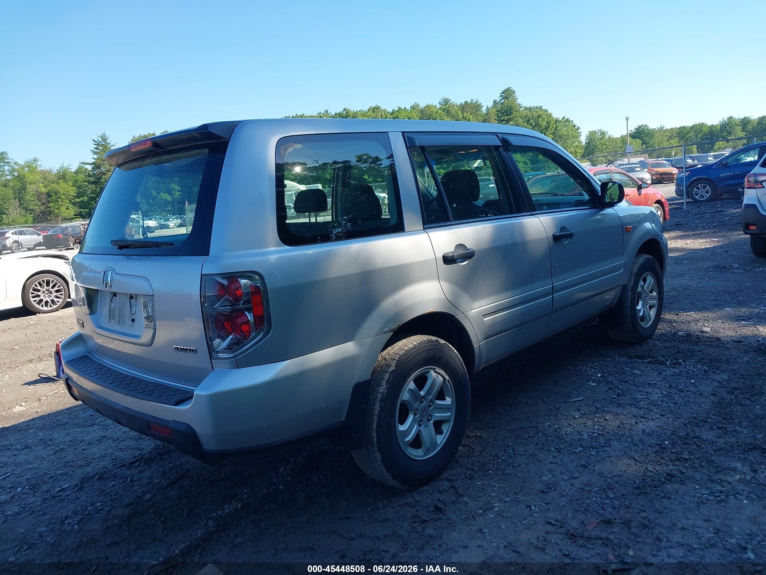 2006 Honda Pilot Lx Серебряный vin: 2HKYF18156H519769