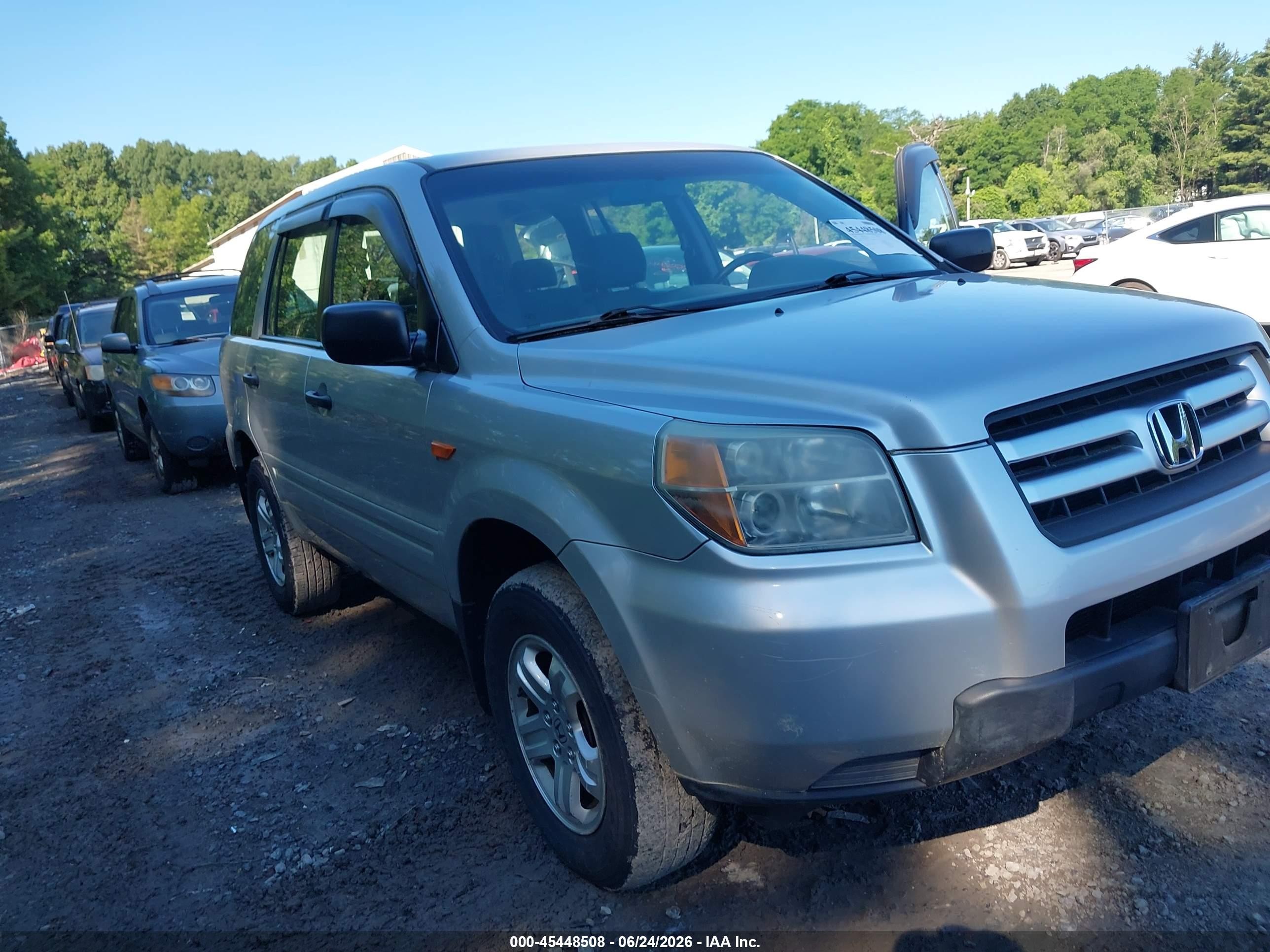 2006 Honda Pilot Lx Серебряный vin: 2HKYF18156H519769