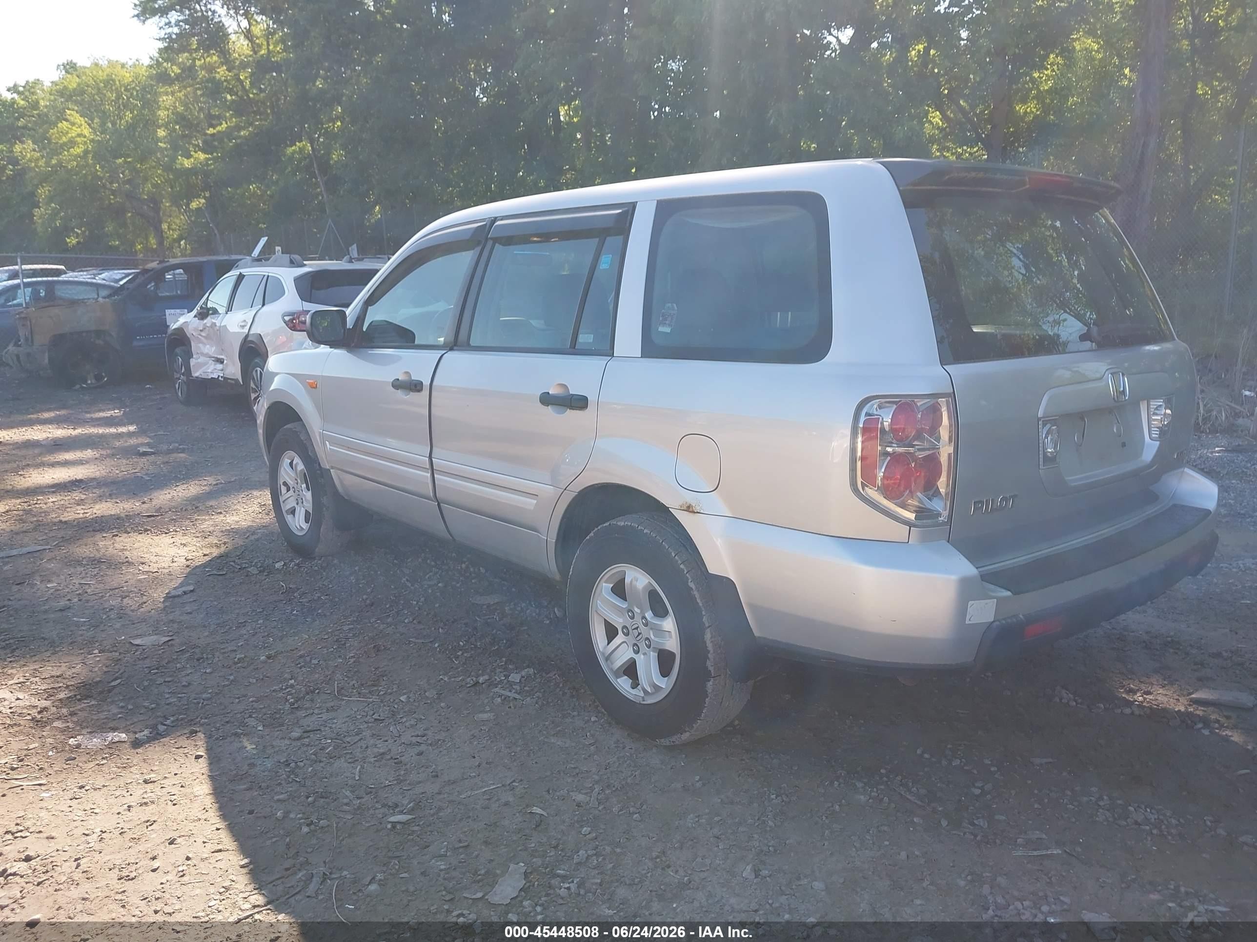 2006 Honda Pilot Lx Серебряный vin: 2HKYF18156H519769