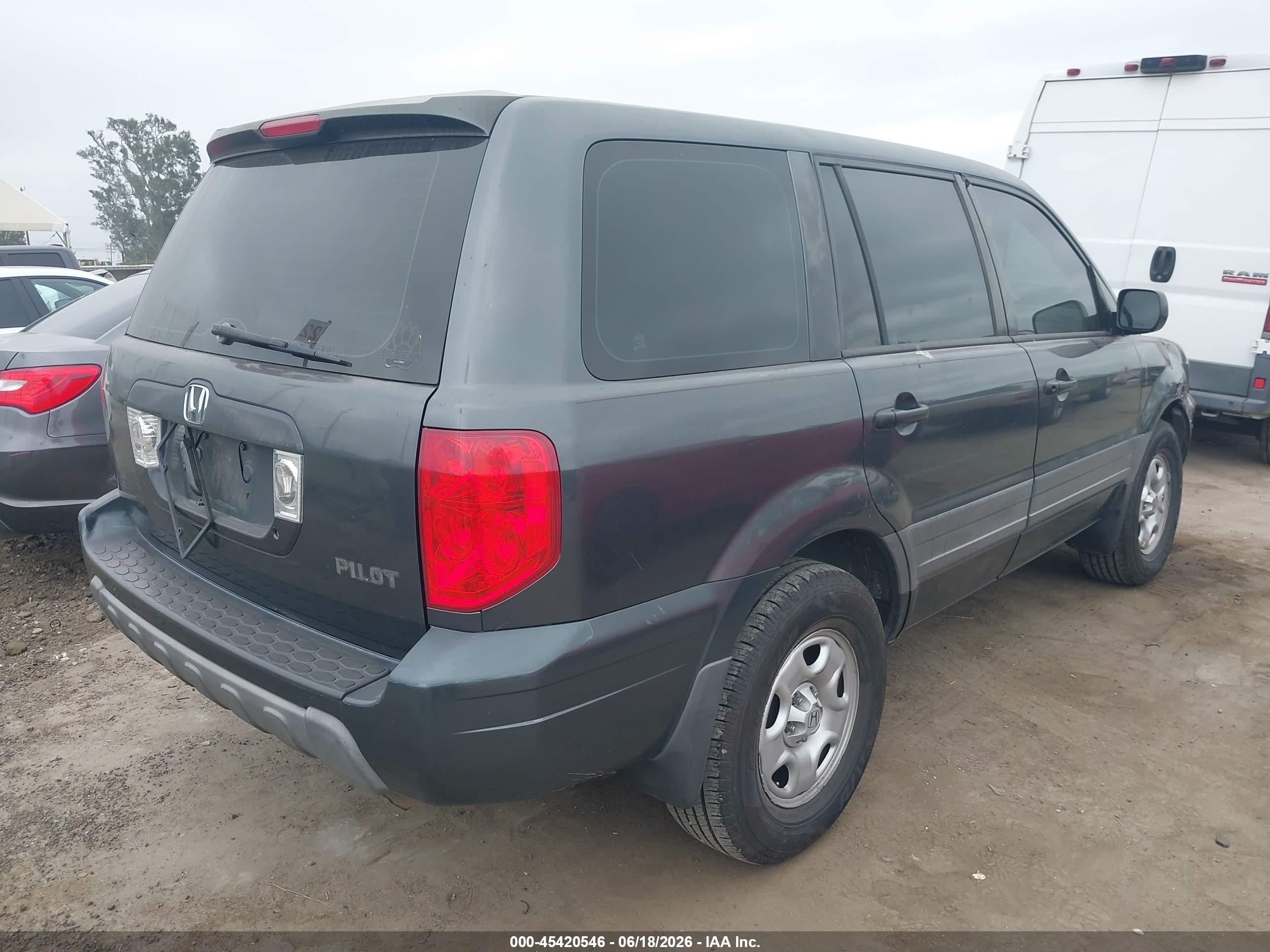 2003 Honda Pilot Lx Black vin: 2HKYF18173H542109