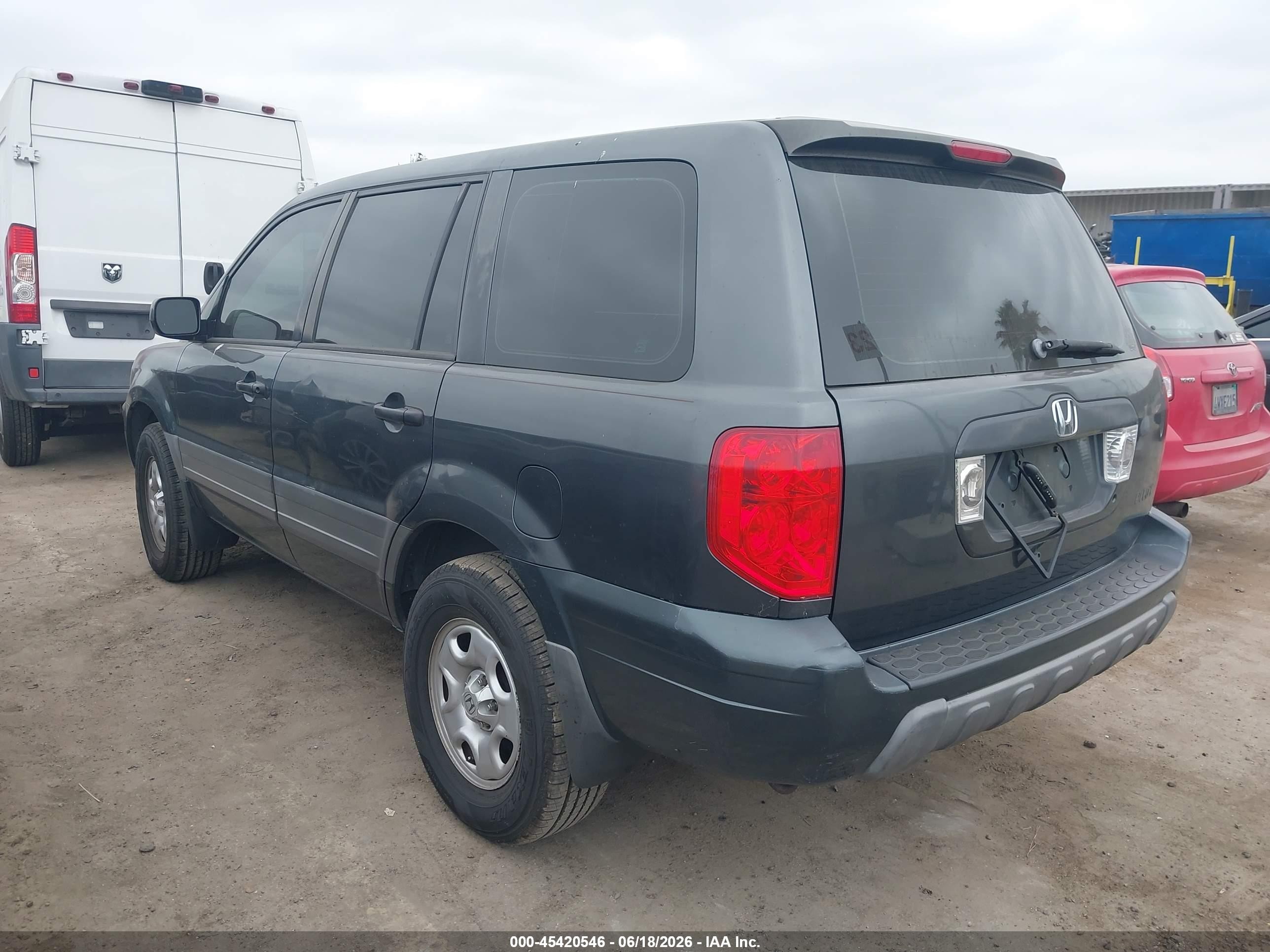 2003 Honda Pilot Lx Black vin: 2HKYF18173H542109