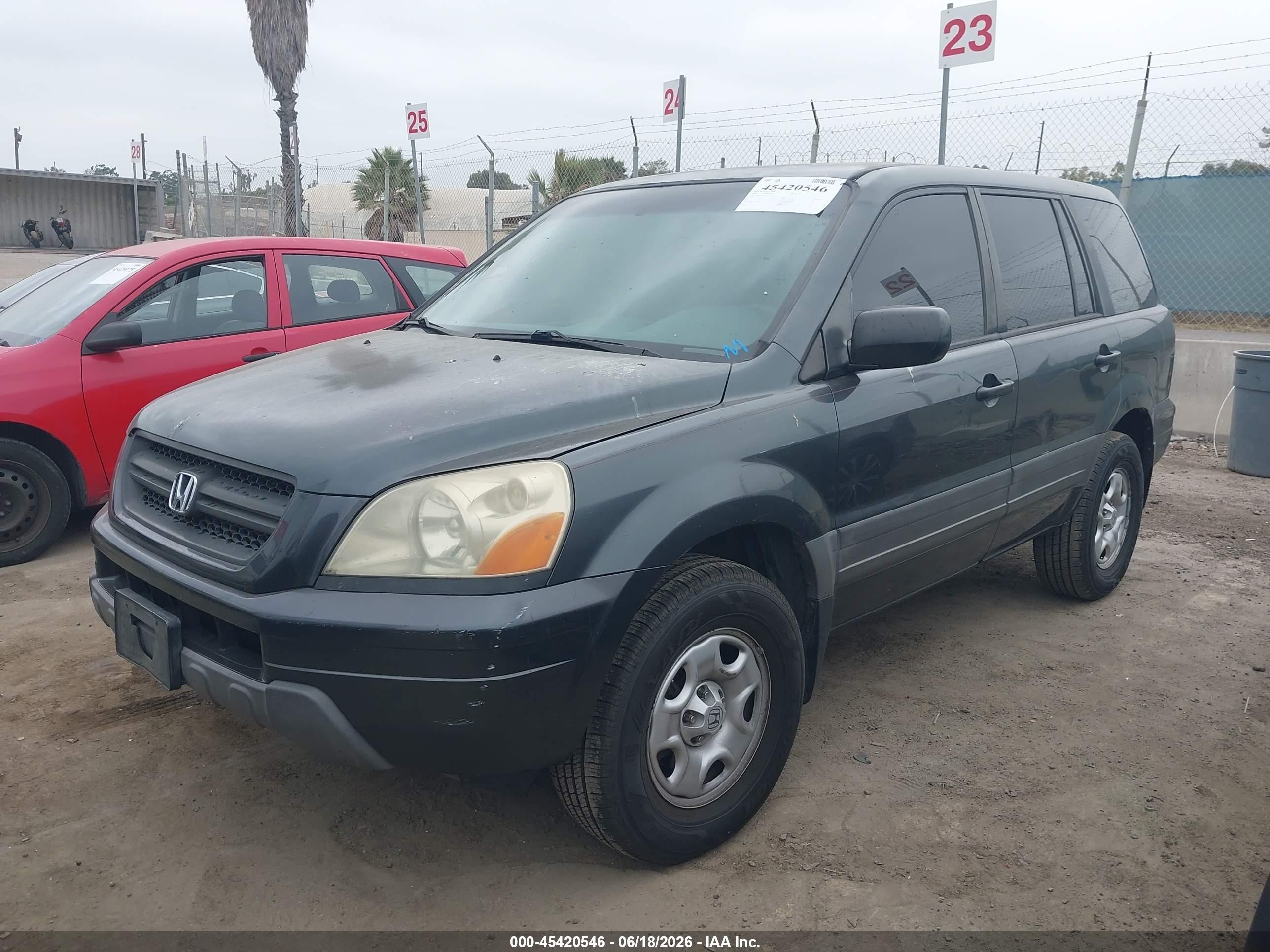 2003 Honda Pilot Lx Black vin: 2HKYF18173H542109