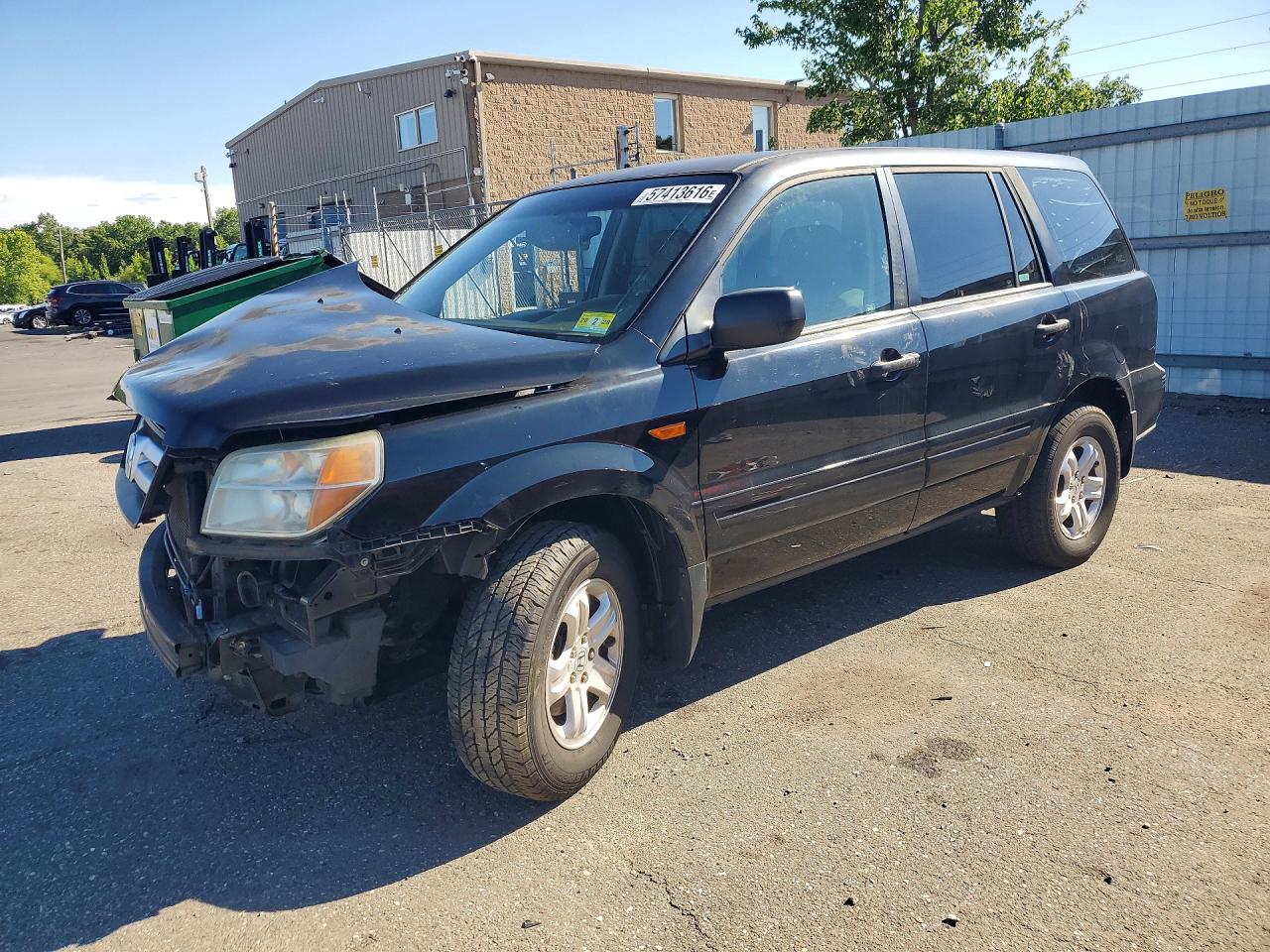 2007 Honda Pilot Lx Черный vin: 2HKYF18177H520553