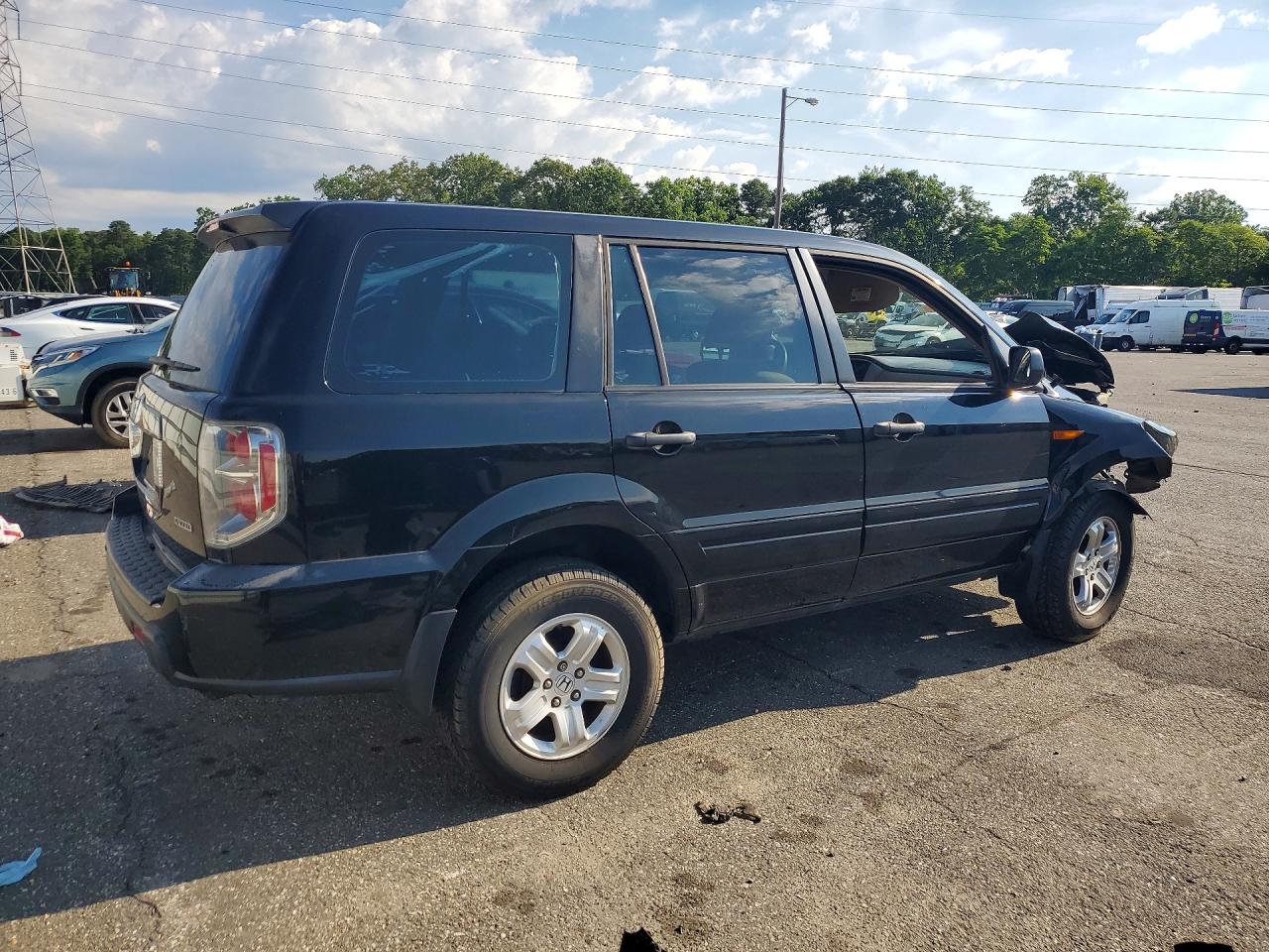 2007 Honda Pilot Lx Черный vin: 2HKYF18177H520553