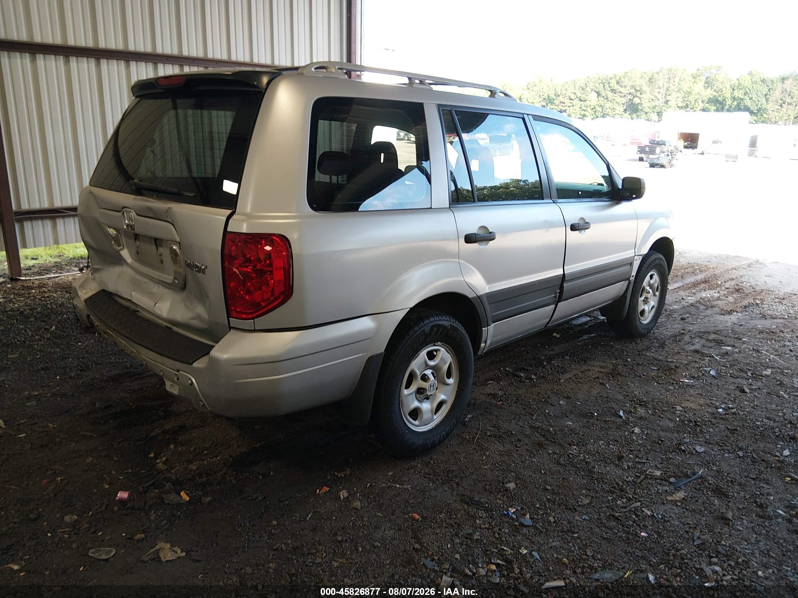 2004 Honda Pilot Lx Silver vin: 2HKYF18184H520783