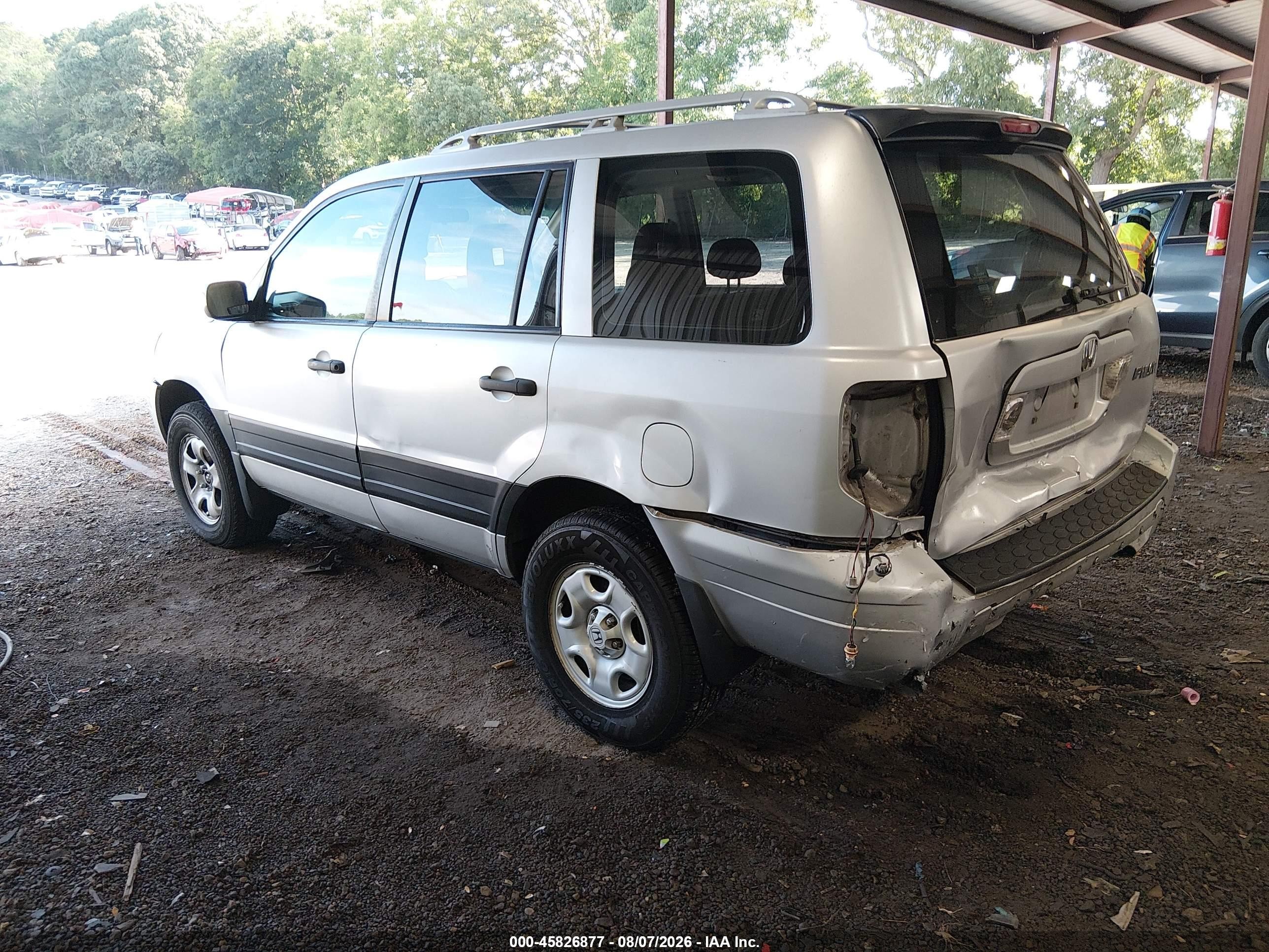 2004 Honda Pilot Lx Silver vin: 2HKYF18184H520783