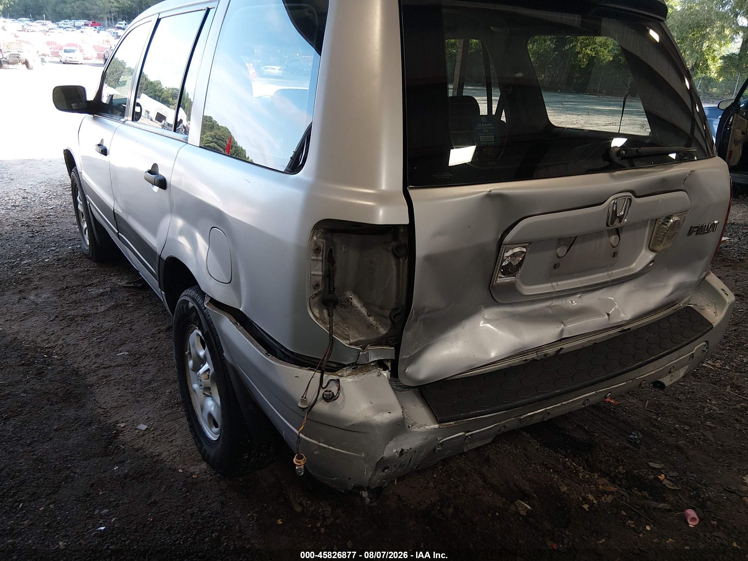 2004 Honda Pilot Lx Silver vin: 2HKYF18184H520783