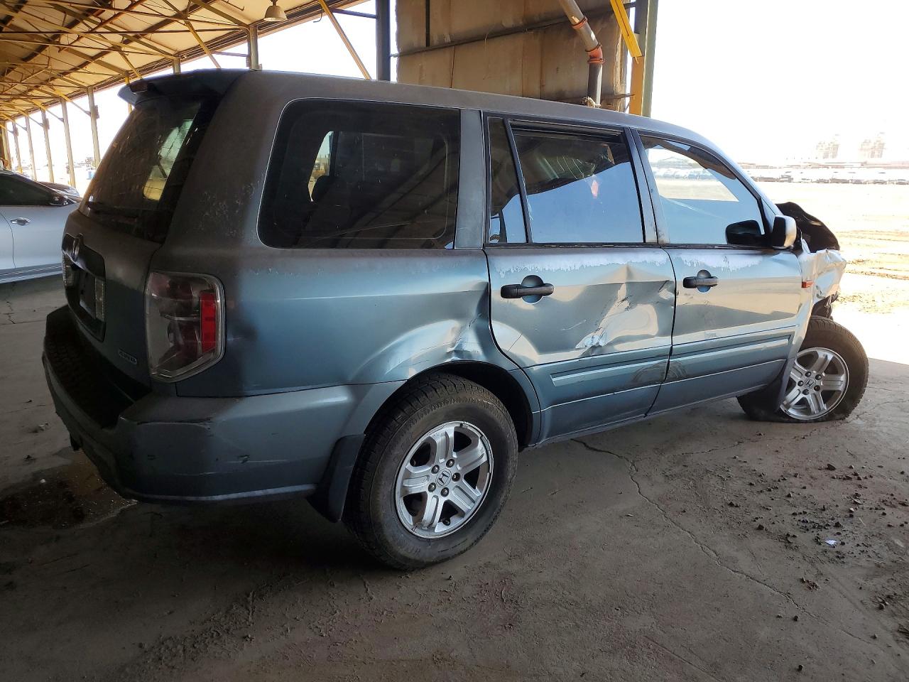 2007 Honda Pilot Lx Blue vin: 2HKYF18187H501171
