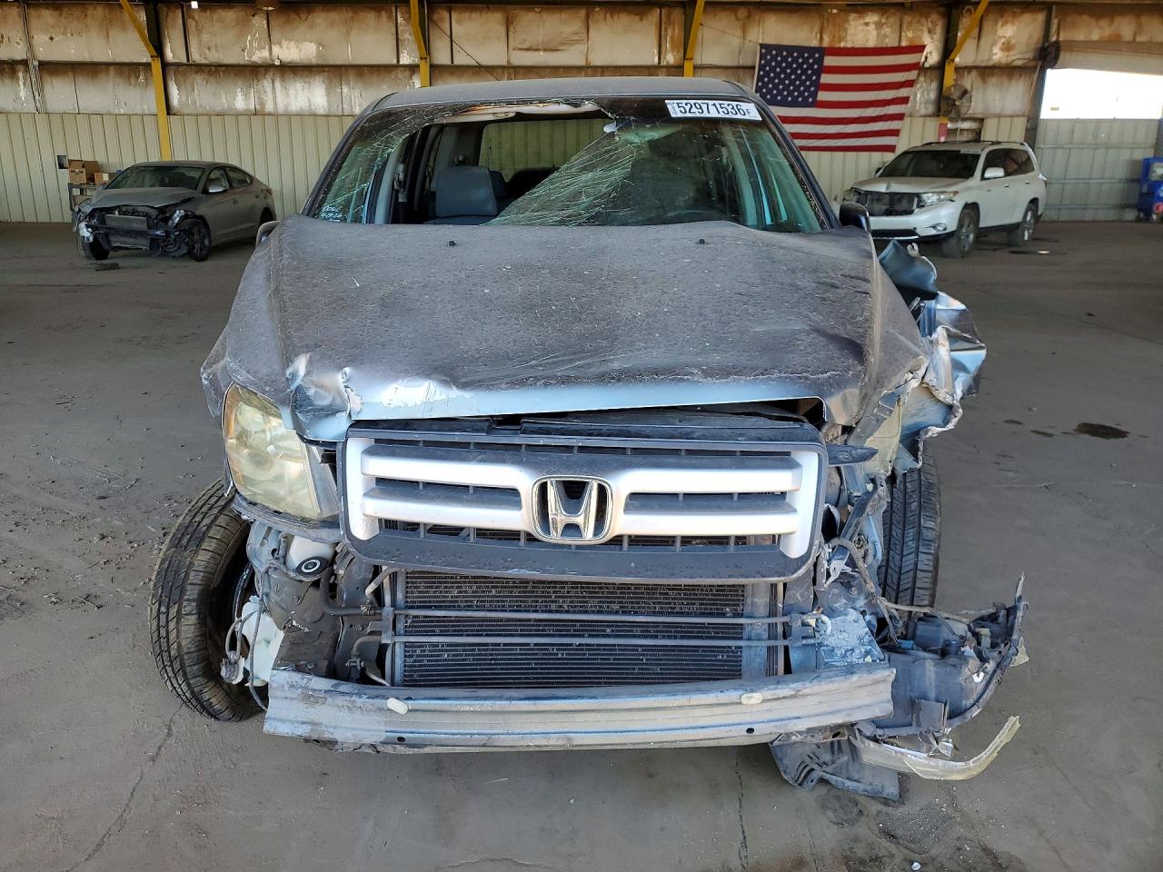 2007 Honda Pilot Lx Blue vin: 2HKYF18187H501171