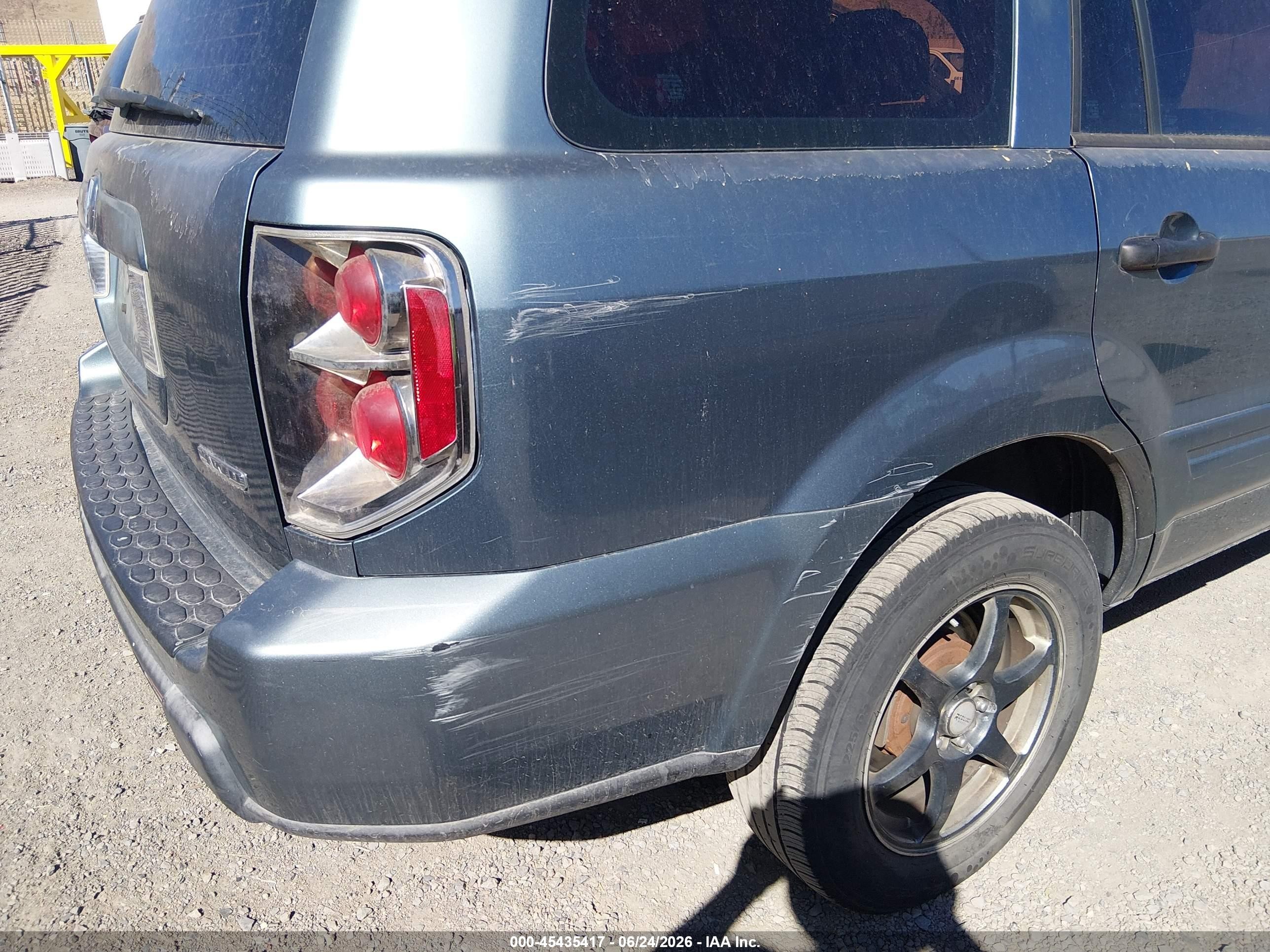 2007 Honda Pilot Lx Blue vin: 2HKYF18187H527544