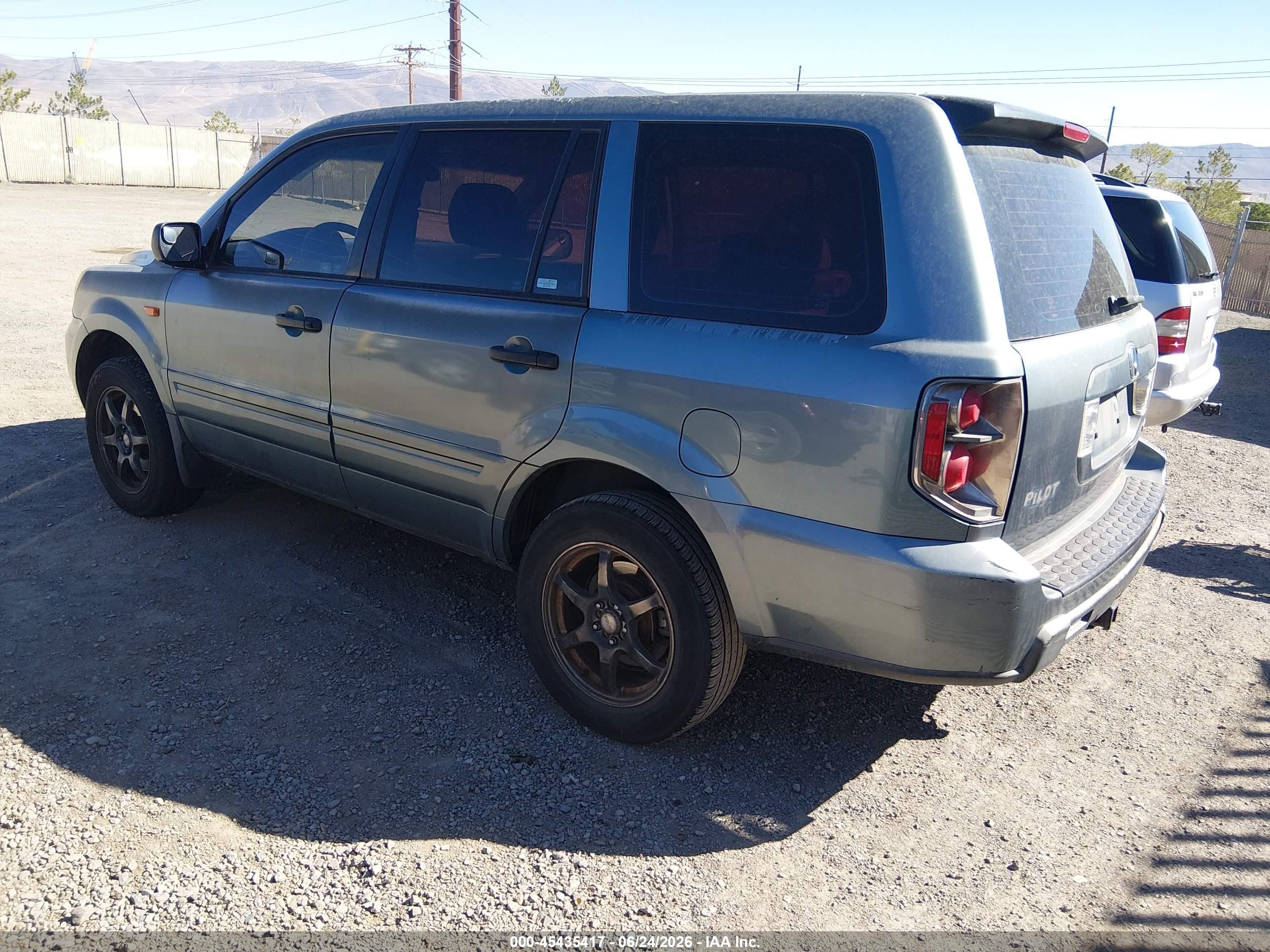 2007 Honda Pilot Lx Blue vin: 2HKYF18187H527544