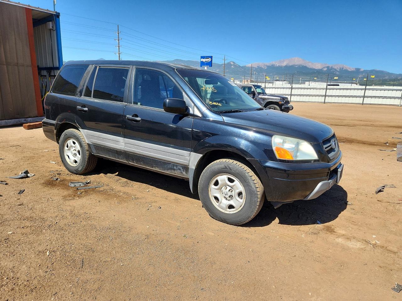 2003 Honda Pilot Lx Black vin: 2HKYF18193H537607