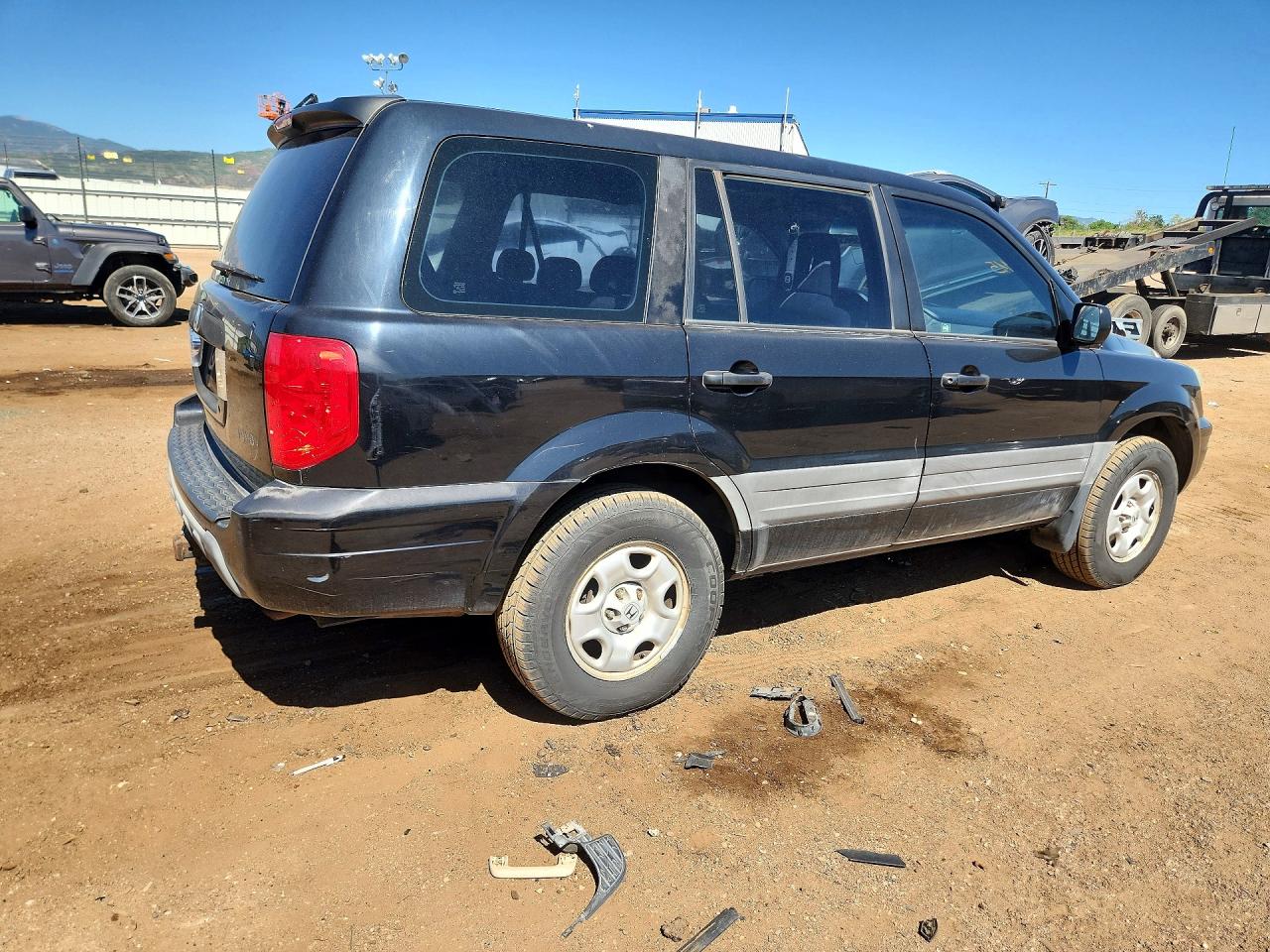 2003 Honda Pilot Lx Black vin: 2HKYF18193H537607